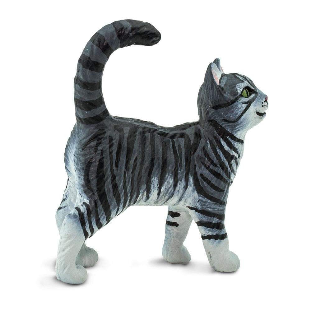 Figurină realistă pisică tigrată gri - Safari Ltd.