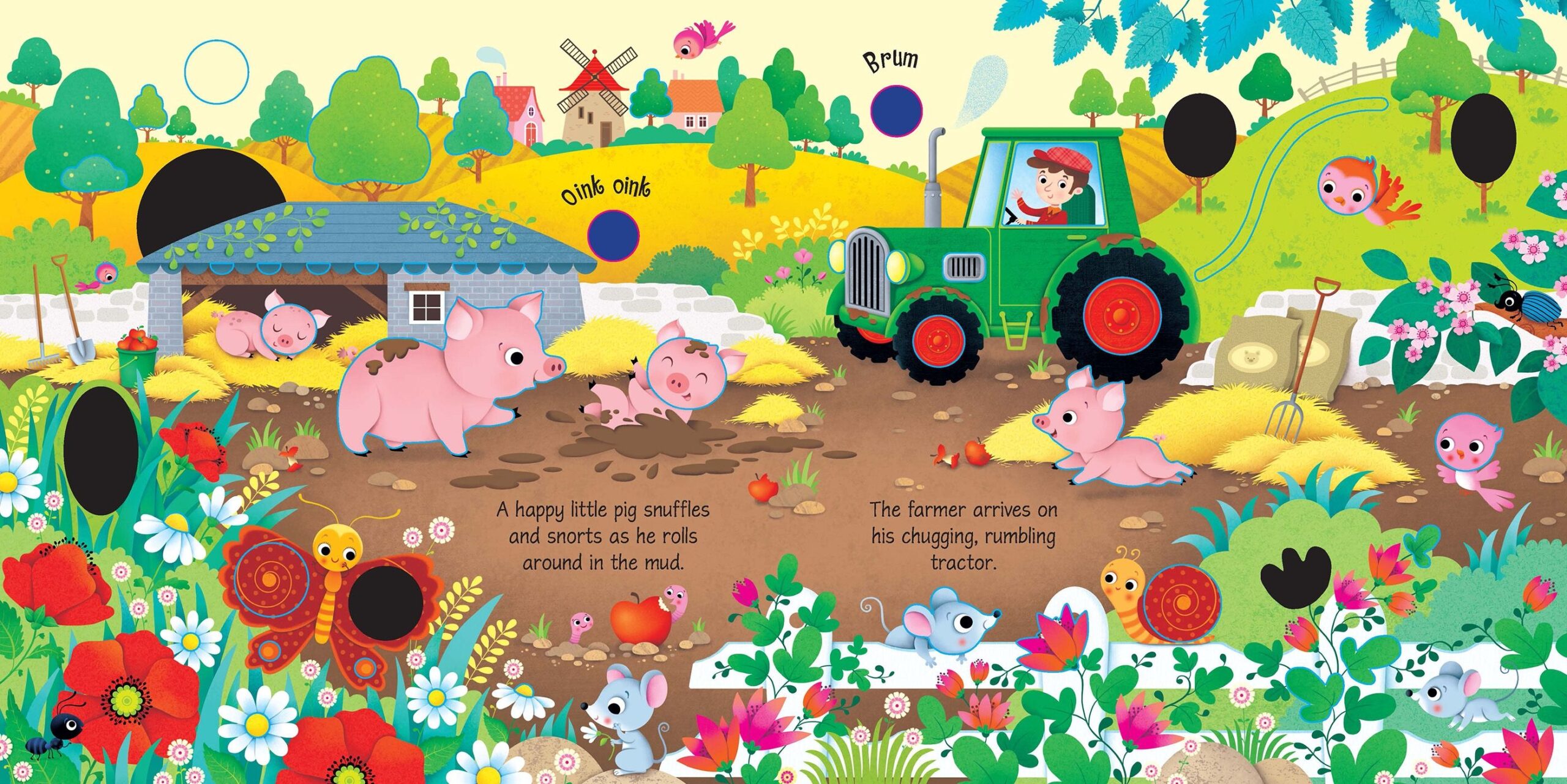 Farm Sounds, carte cu sunete - Usborne