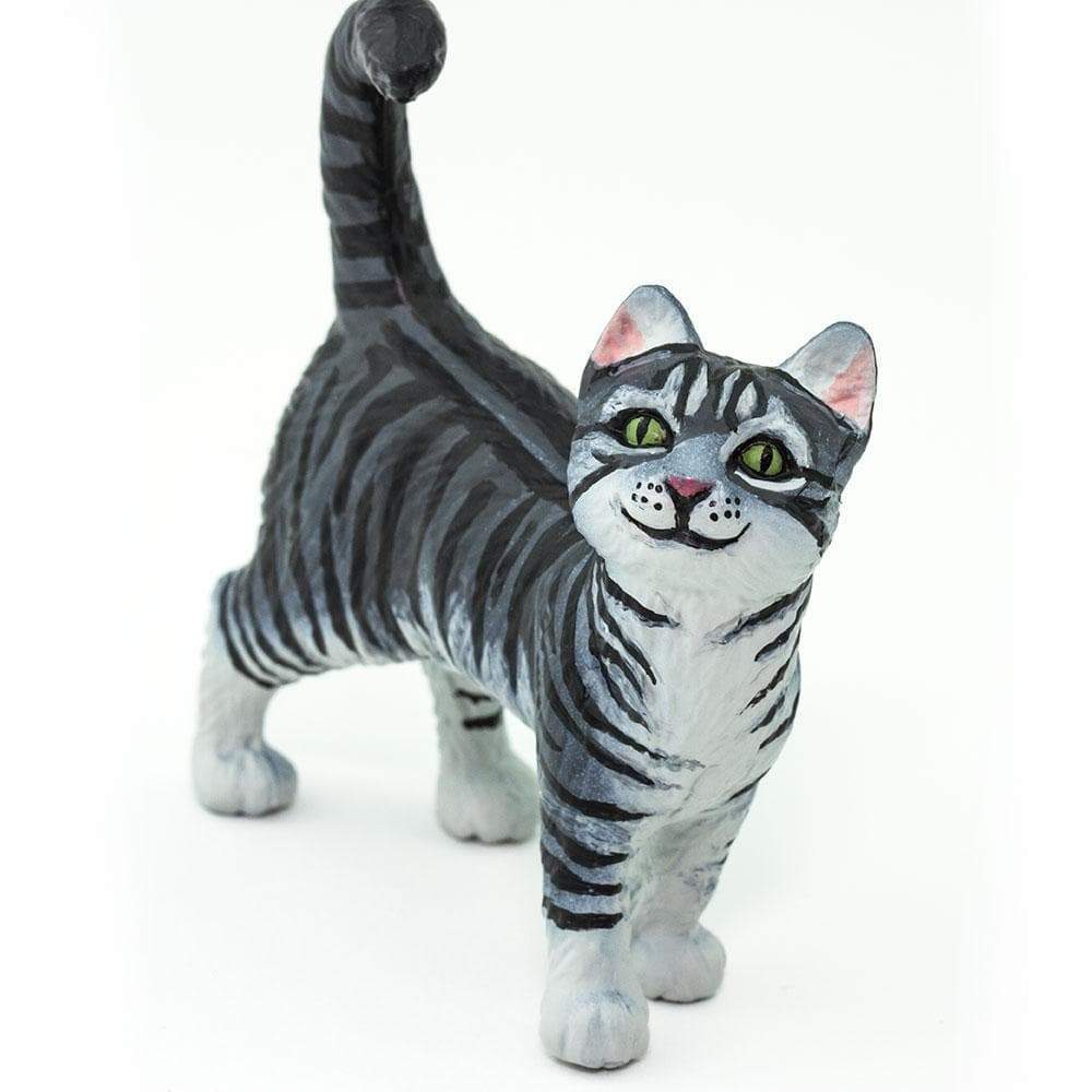 Figurină realistă pisică tigrată gri - Safari Ltd.