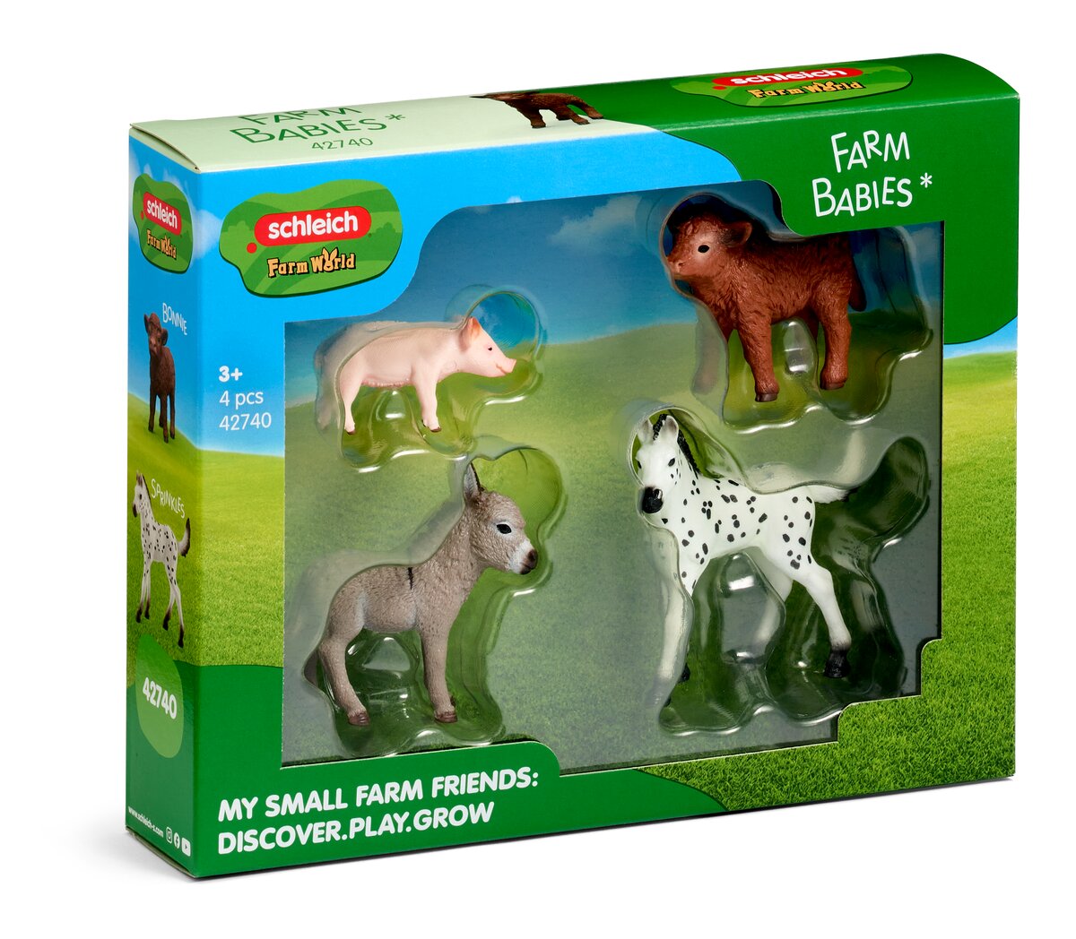 Set figurine pui de animale de fermă realiste, 4 piese - Schleich