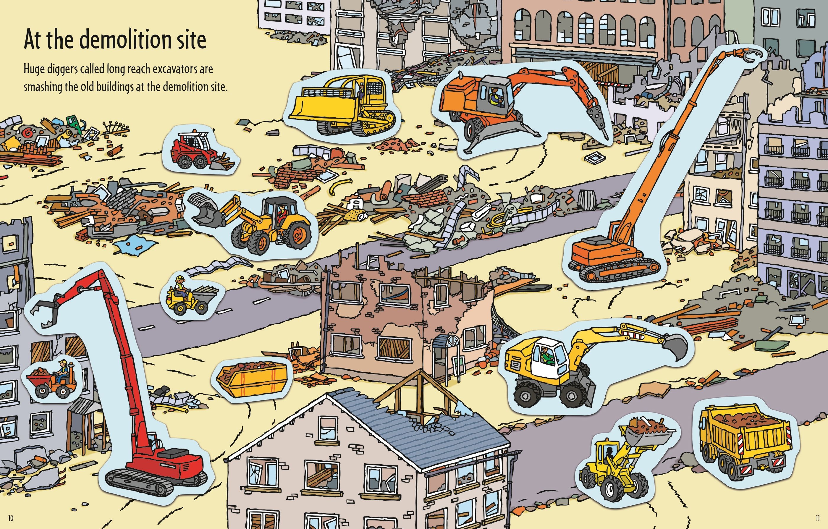 First Sticker Book Diggers, carte cu stickere - Usborne