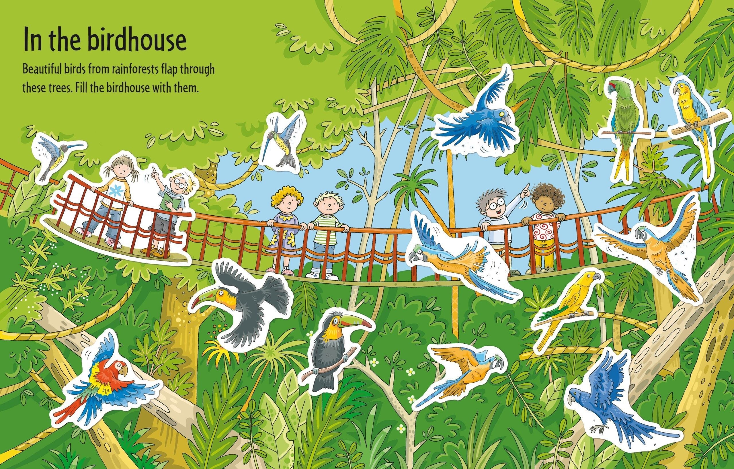 First Sticker Book Zoo, carte cu stickere - Usborne