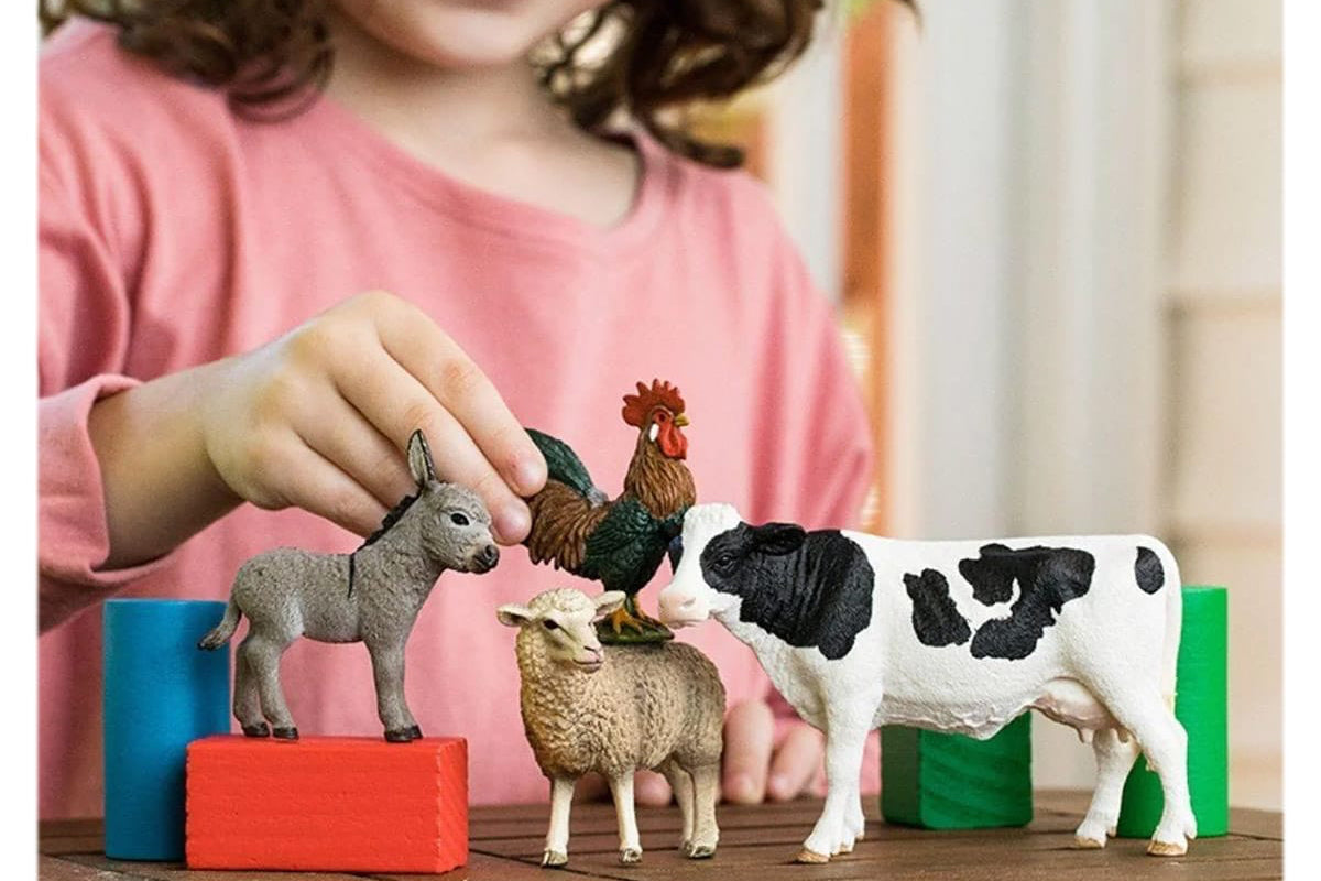 Figurine animale de fermă realiste, set de 4 - Schleich