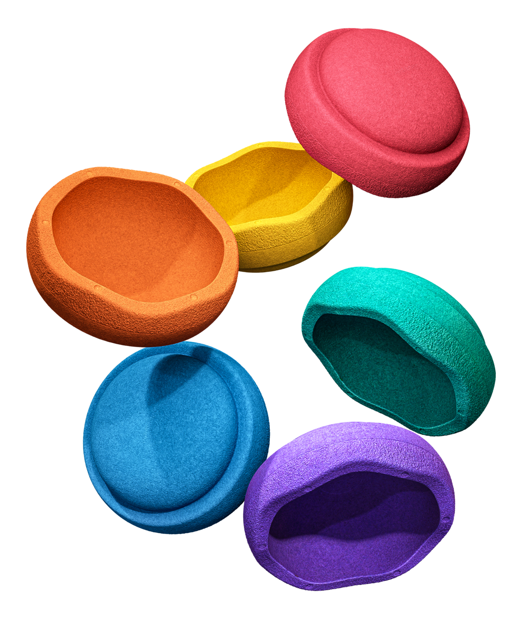 Set 6 pietre de echilibru Original Rainbow Classic – Stapelstein®
