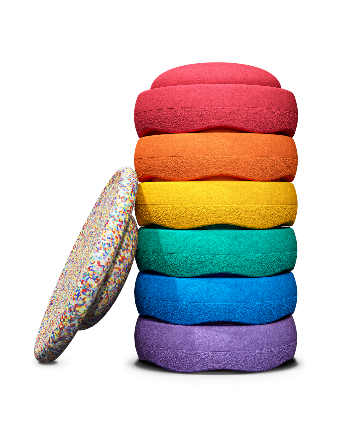 Set pietre de echilibru Rainbow și placă echilibru – Stapelstein®