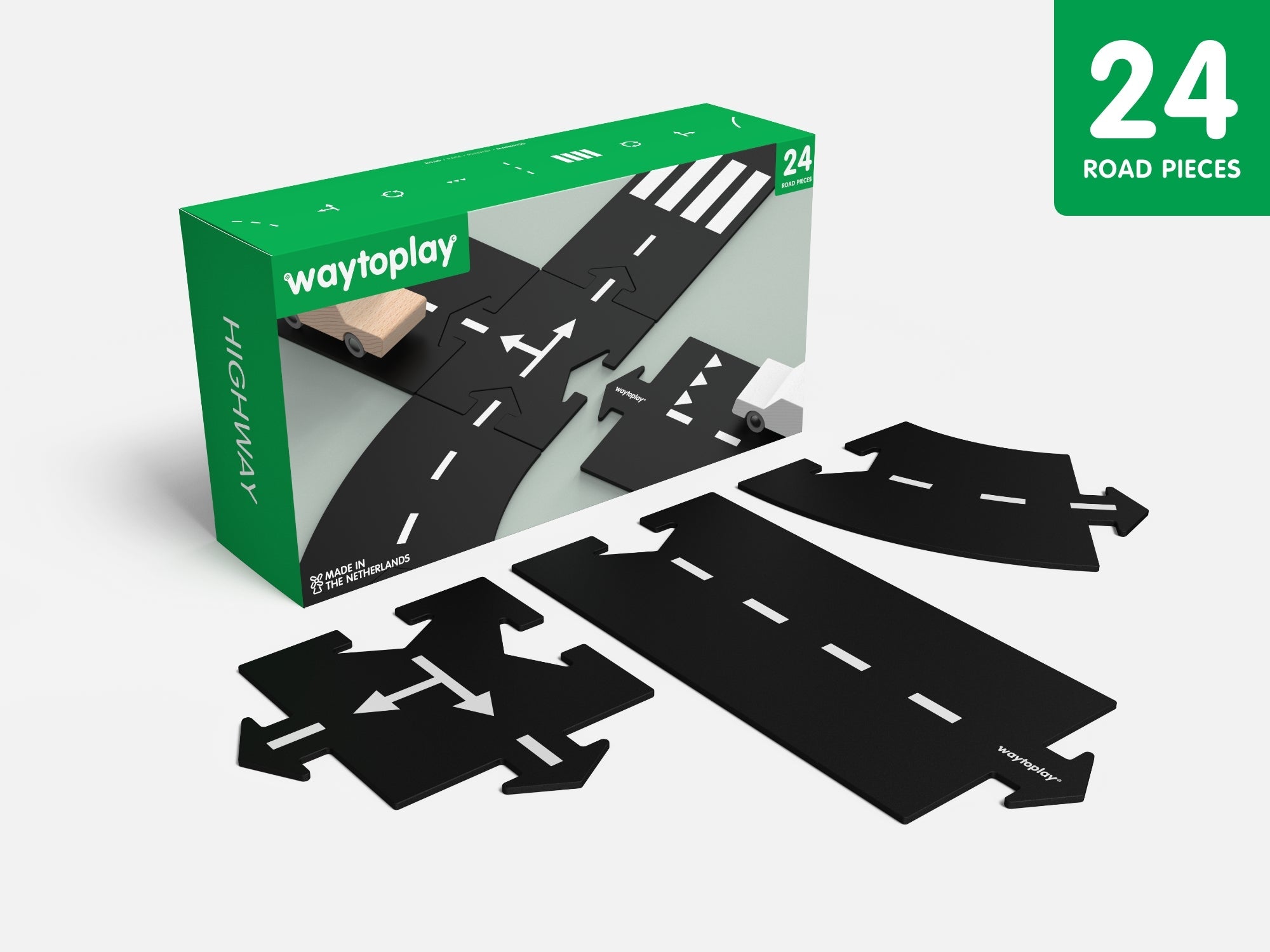 Set de drumuri flexibile Highway, 24 piese - waytoplay