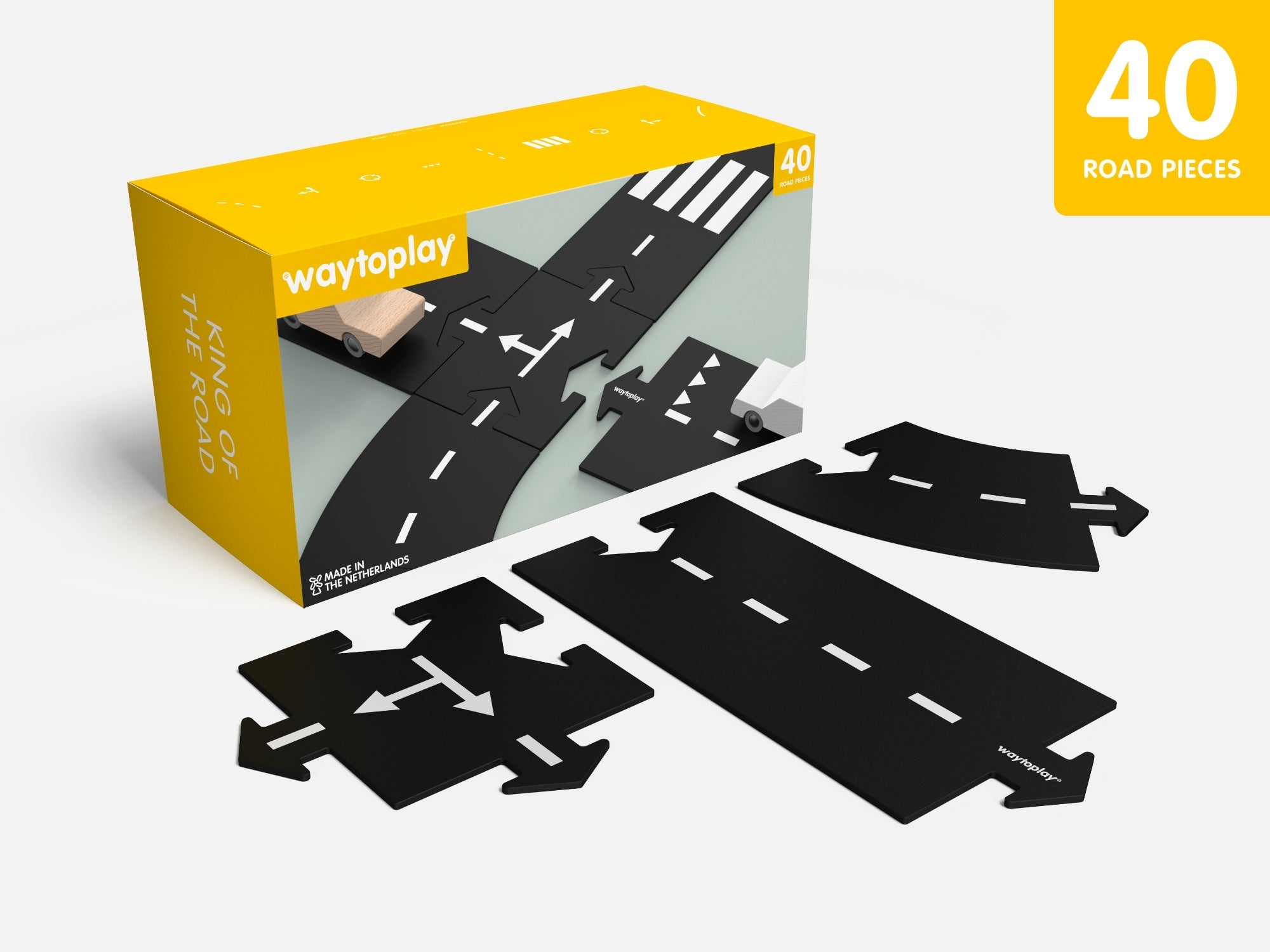 Set de drumuri flexibile King of the Road, 40 piese - waytoplay