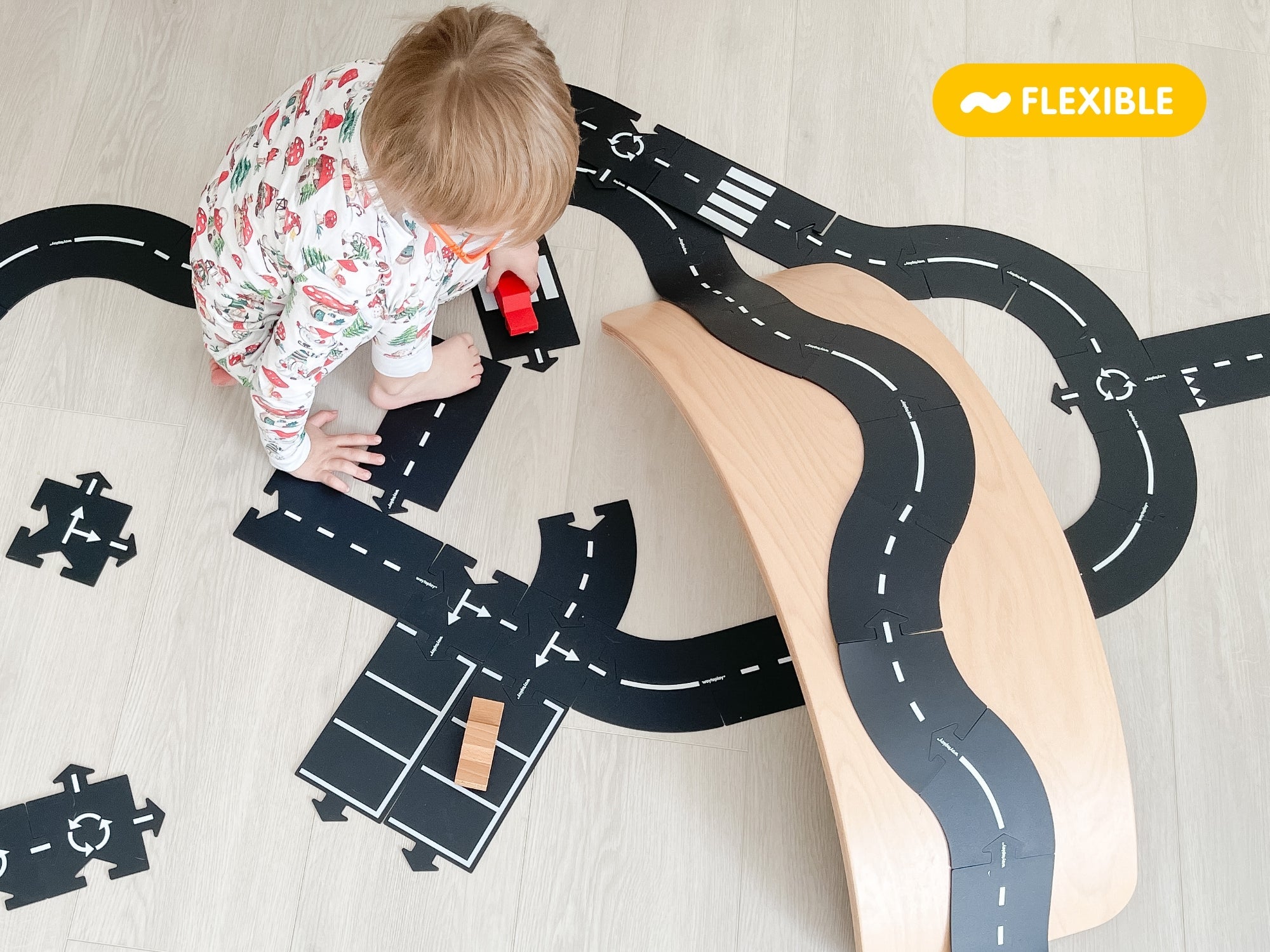 Set de drumuri flexibile King of the Road, 40 piese - waytoplay