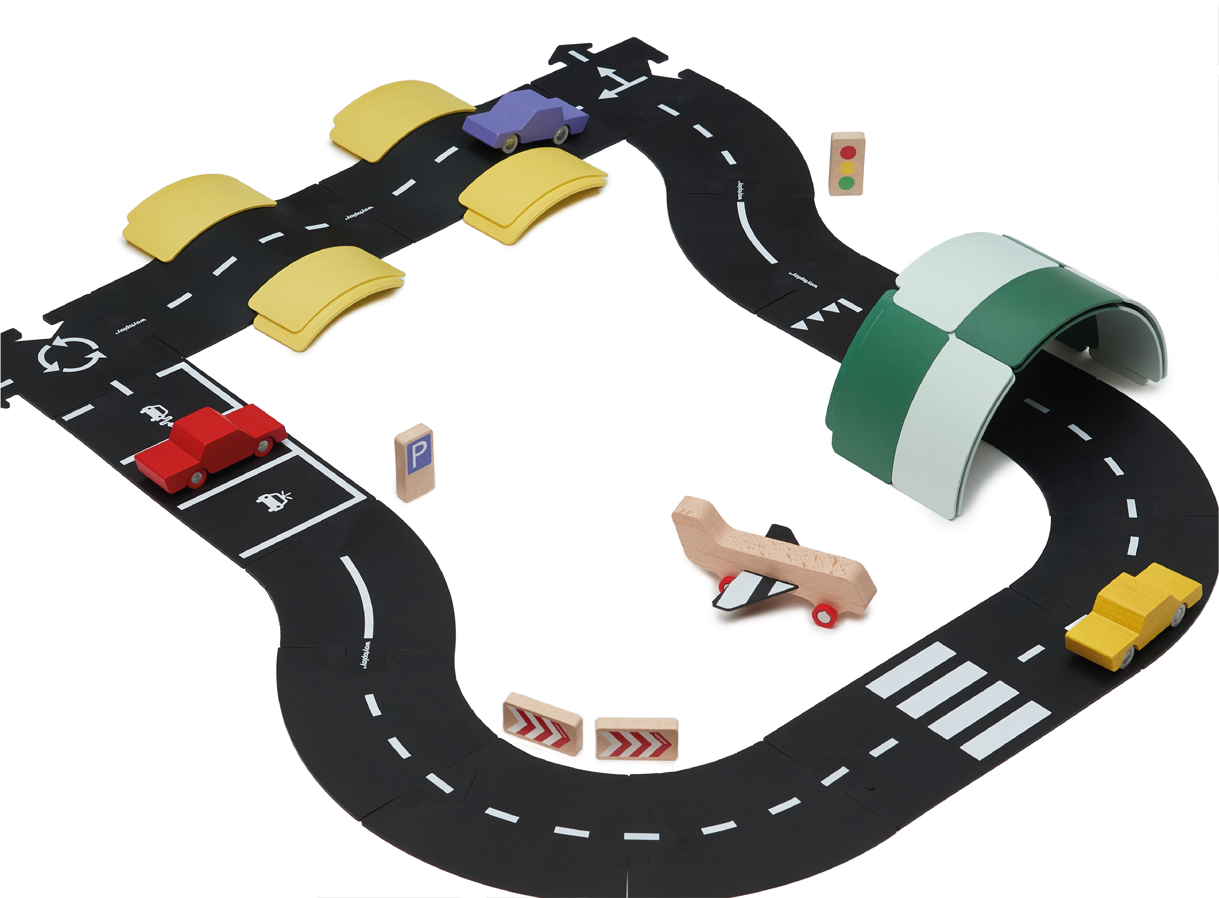 Set de drumuri flexibile Expressway, 16 piese - waytoplay