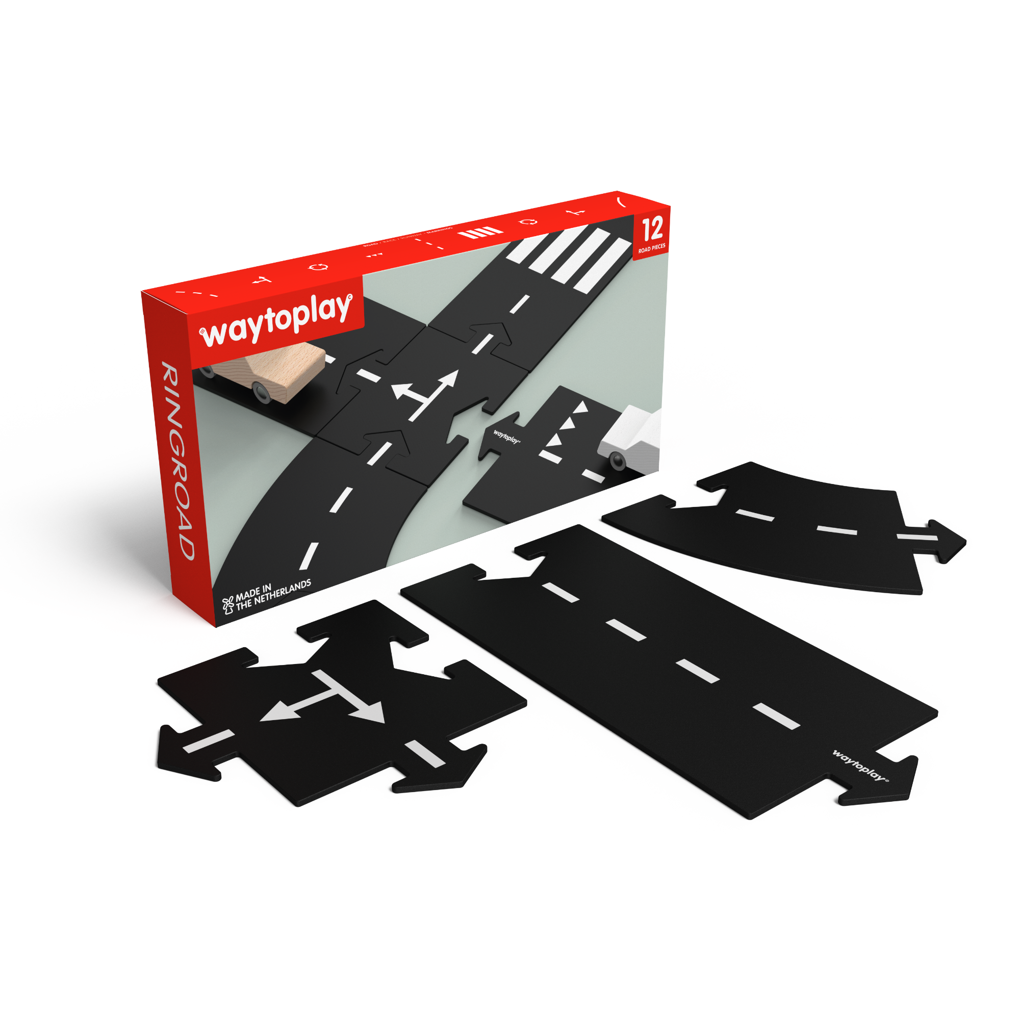 Set de drumuri flexibile Ringroad, 12 piese - waytoplay