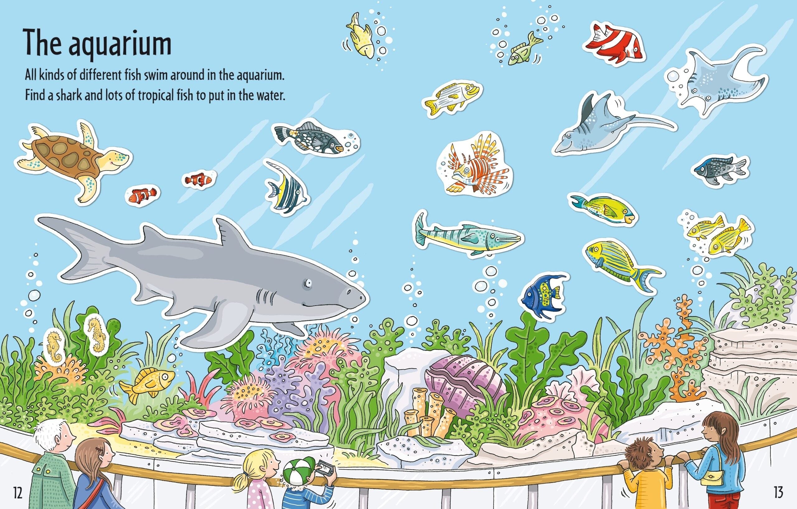 First Sticker Book Zoo, carte cu stickere - Usborne