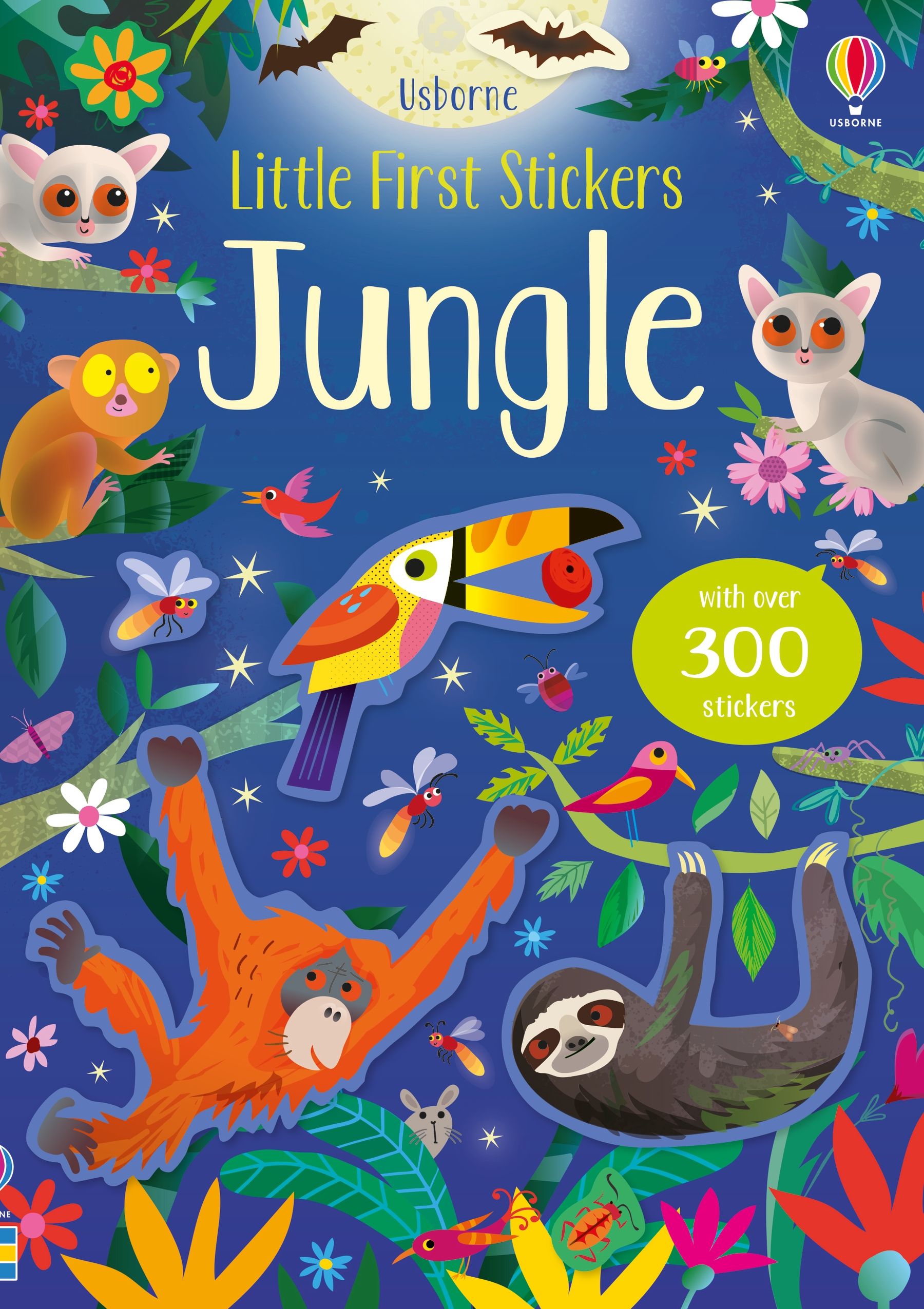 Little First Stickers Jungle – Carte cu stickere pentru copii 3+ ani, Usborne