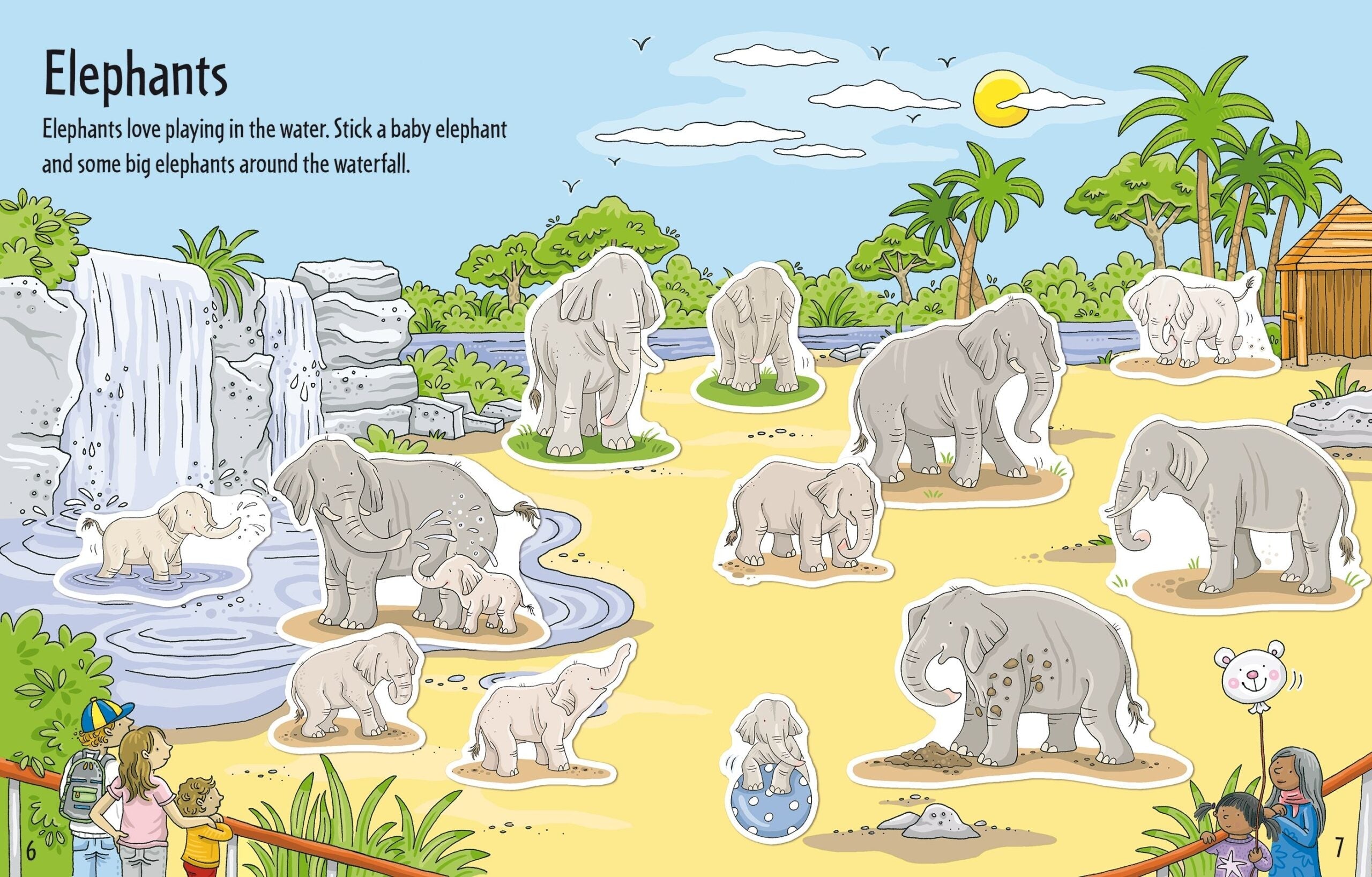 First Sticker Book Zoo, carte cu stickere - Usborne