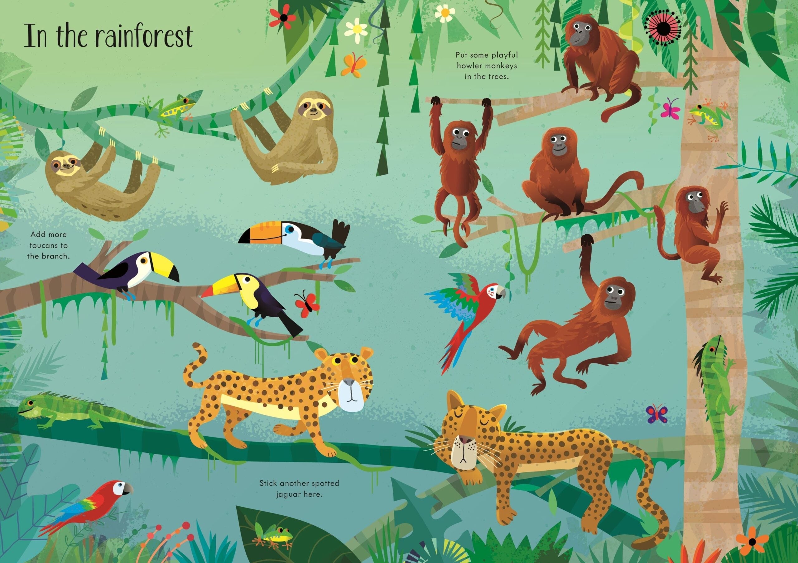 Little First Stickers Animals, carte cu stickere - Usborne