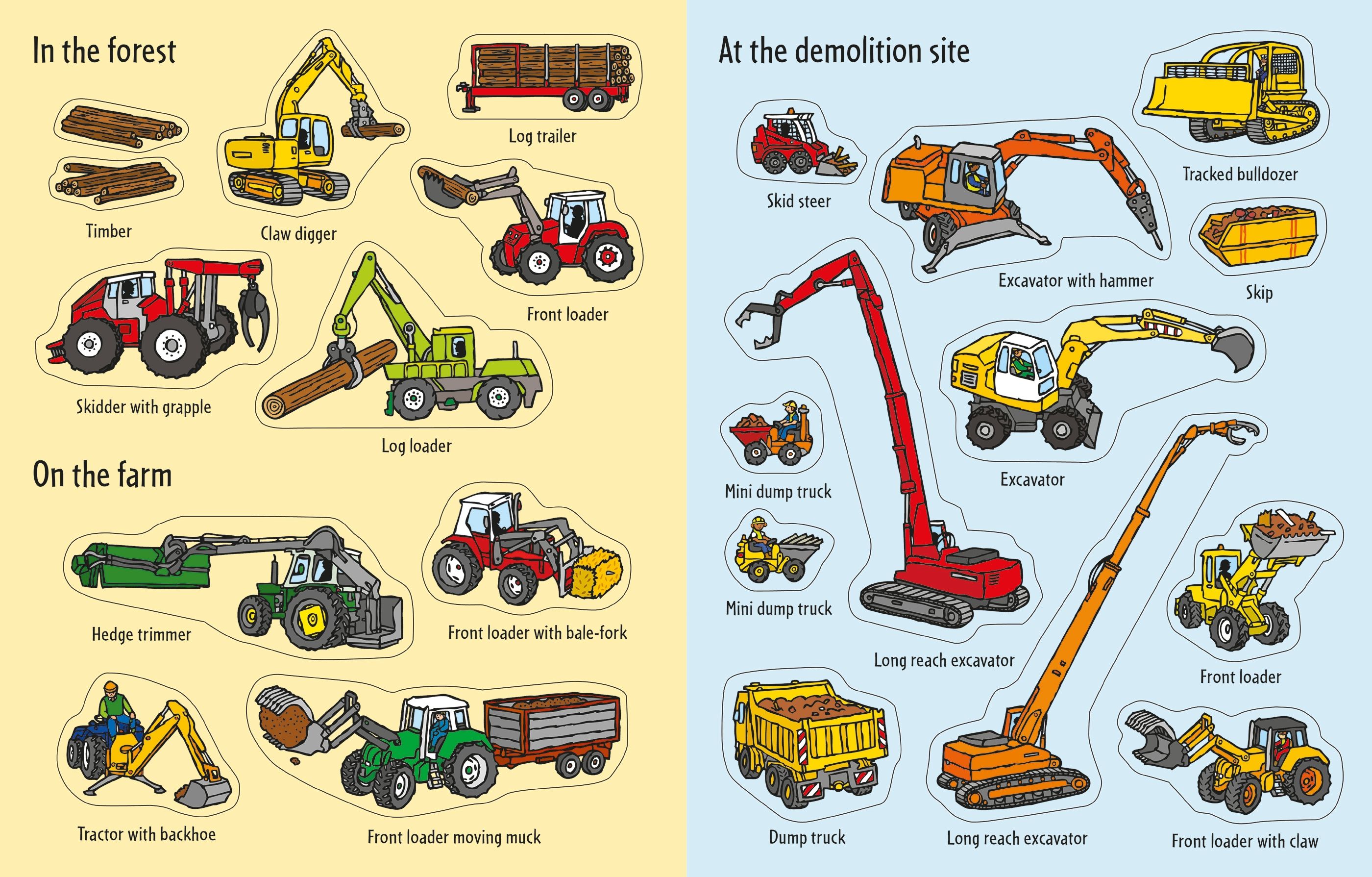 First Sticker Book Diggers, carte cu stickere - Usborne