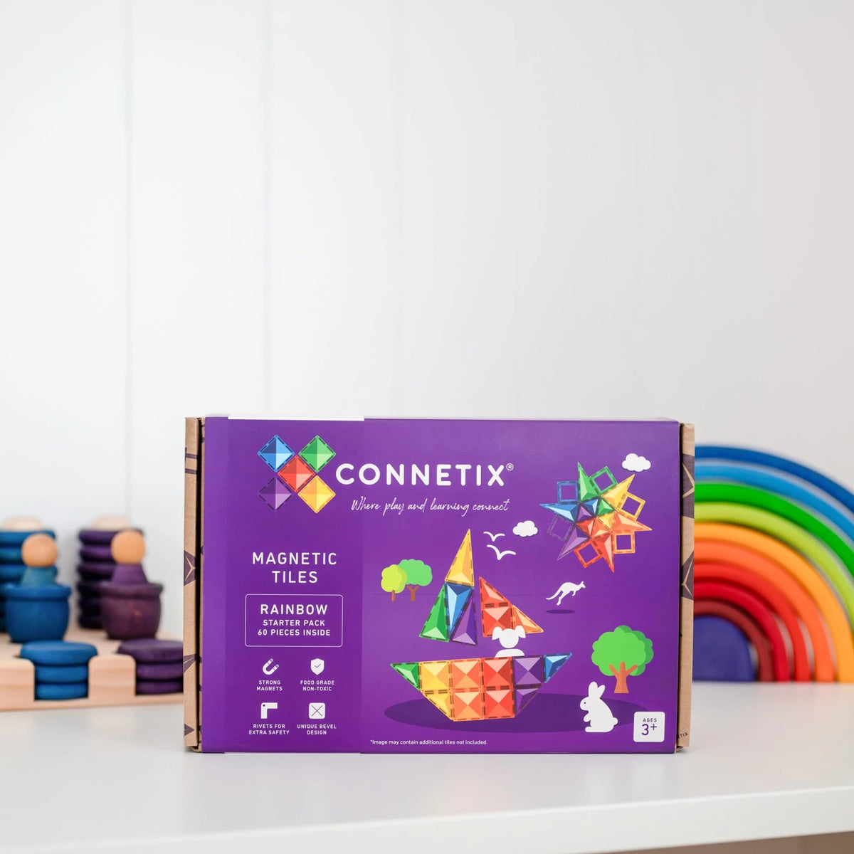 Set magnetic curcubeu, starter, 60 piese – CONNETIX