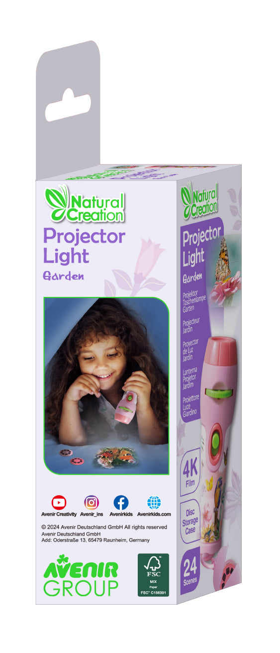 Mini proiector cu 3 discuri și 24 de imagini realiste - Grădina – Avenir
