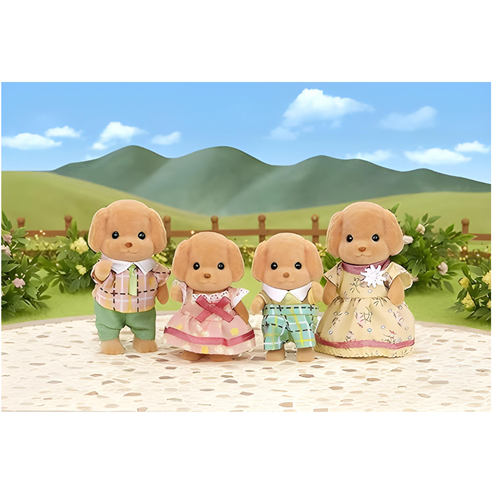 Set de figurine Familia Cățelușilor Poodle, 4 personaje - Sylvanian Families