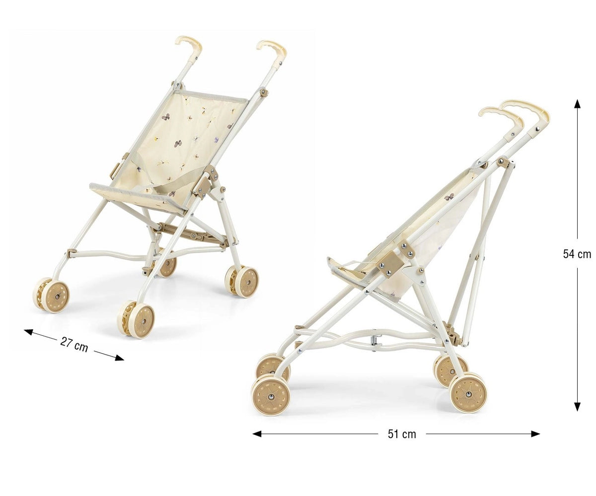 Cărucior tip umbrelă pentru păpuși, pliabil, Julia Nature - Milly Mally