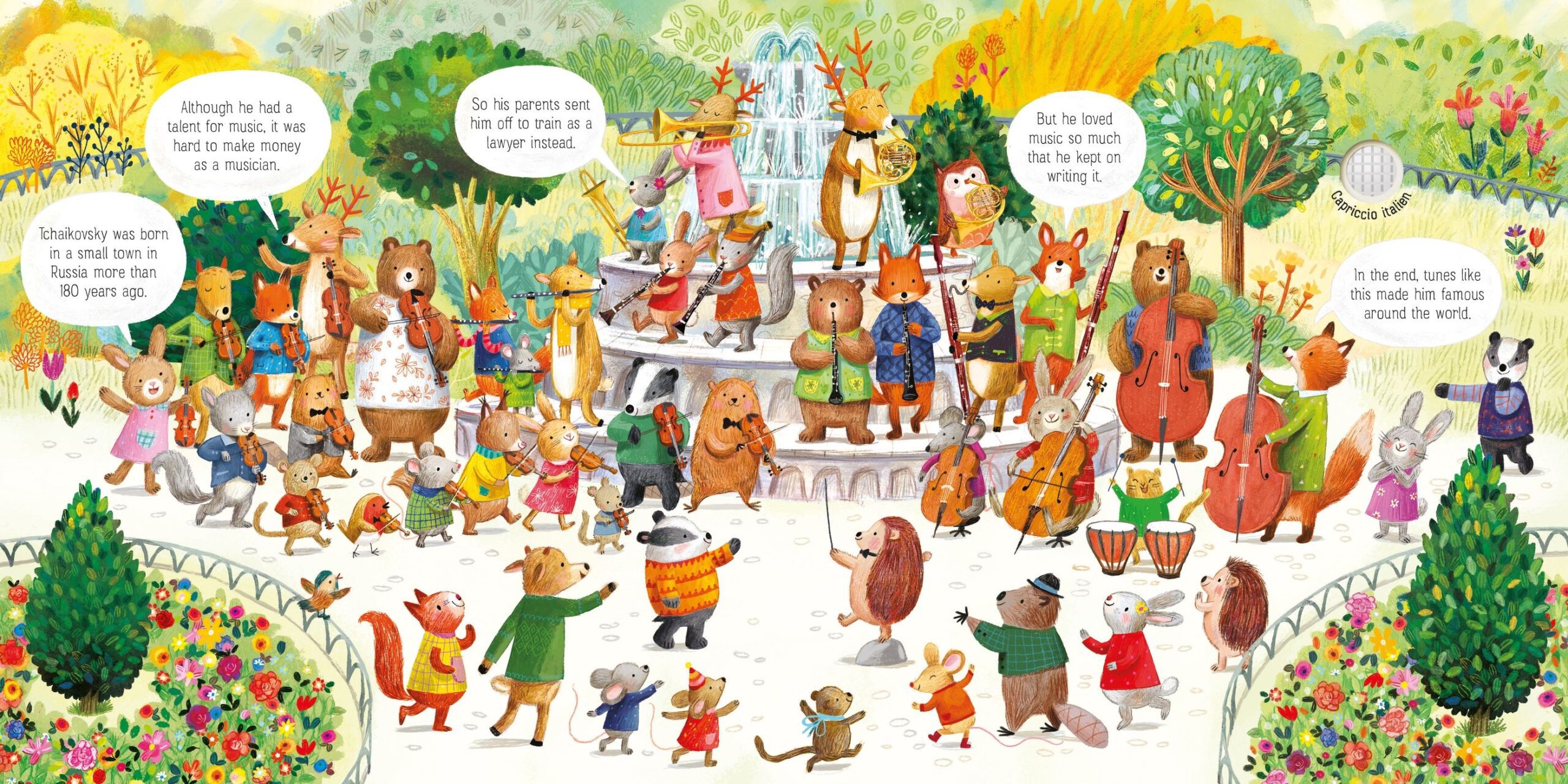 The Animal Orchestra Plays Tchaikovsky, carte cu sunete - Usborne