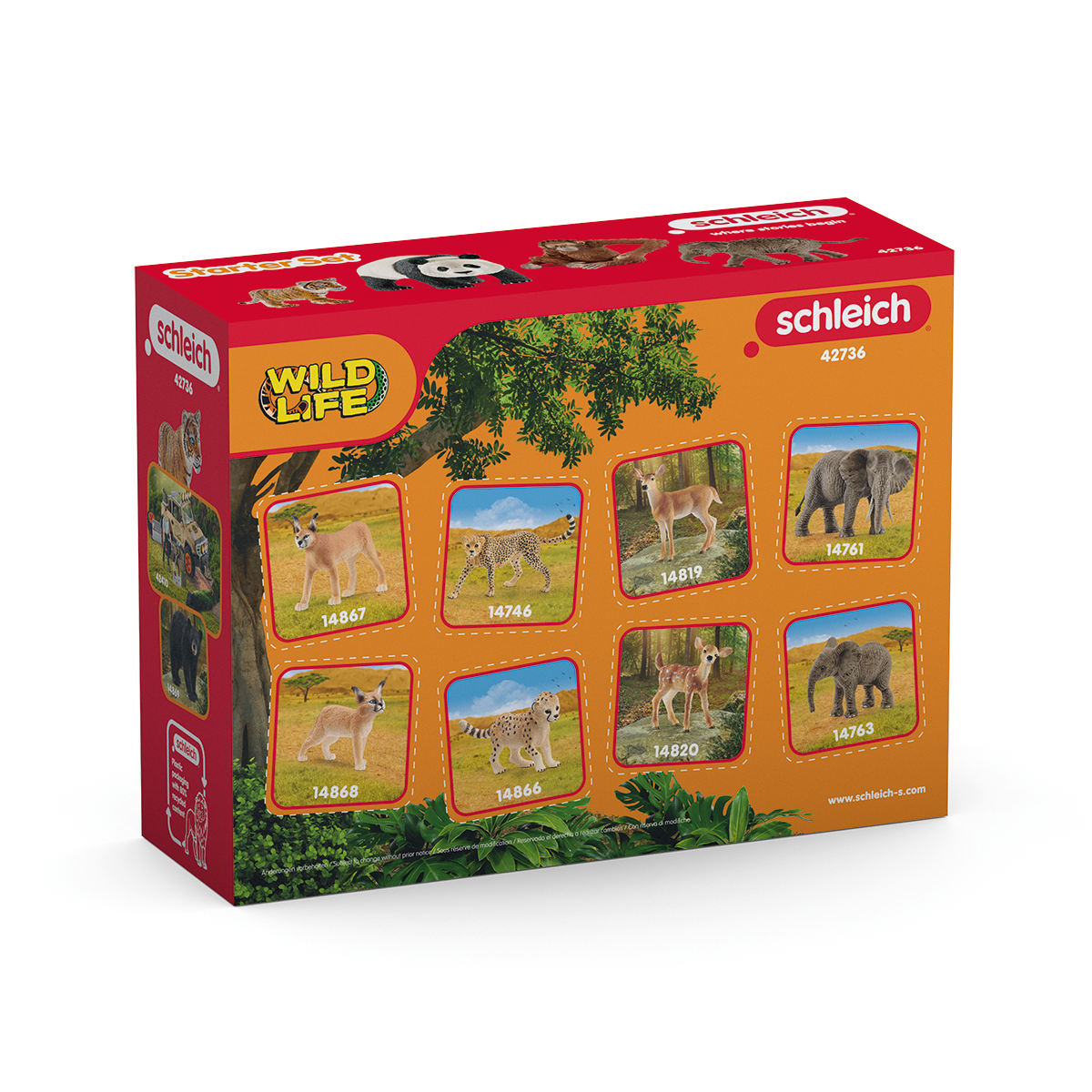 Set figurine animale sălbatice Asia, 4 piese - Schleich