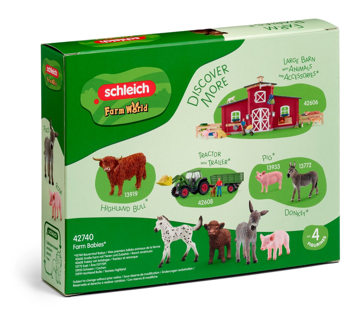 Set figurine pui de animale de fermă realiste, 4 piese - Schleich