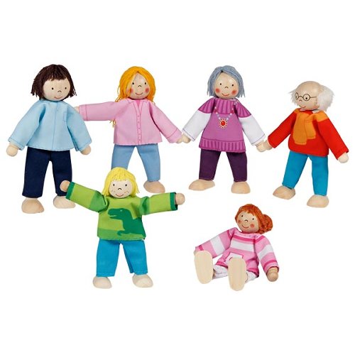 Set figurine flexibile din lemn, 6 piese – Goki