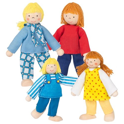Set figurine flexibile din lemn, 4 piese – Goki