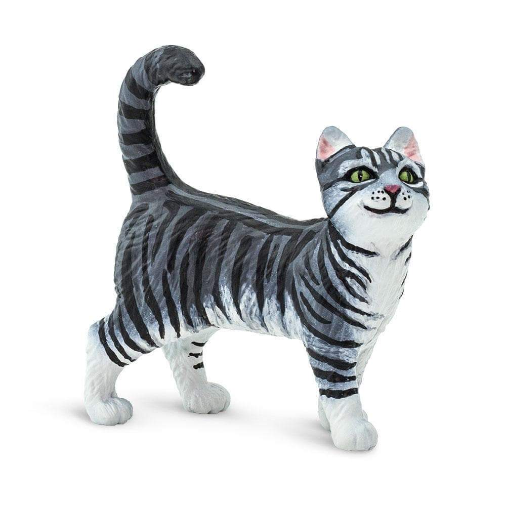 Figurină realistă pisică tigrată gri - Safari Ltd.