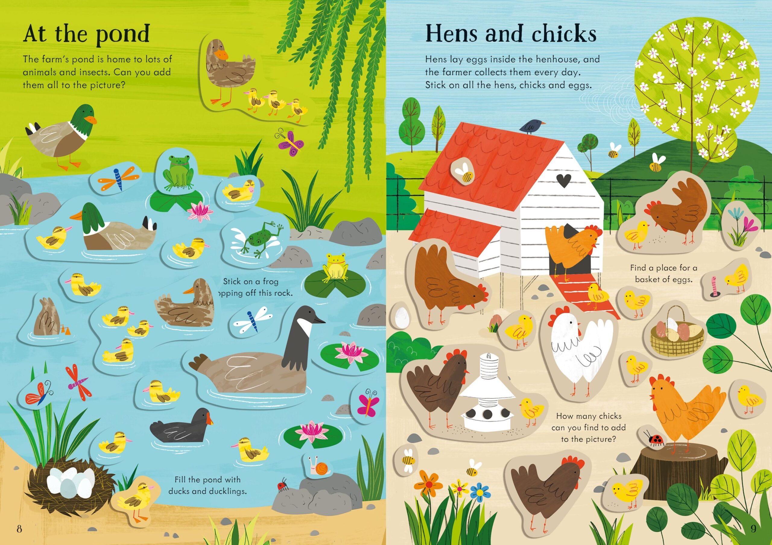 Little First Stickers Farm, carte cu stickere - Usborne