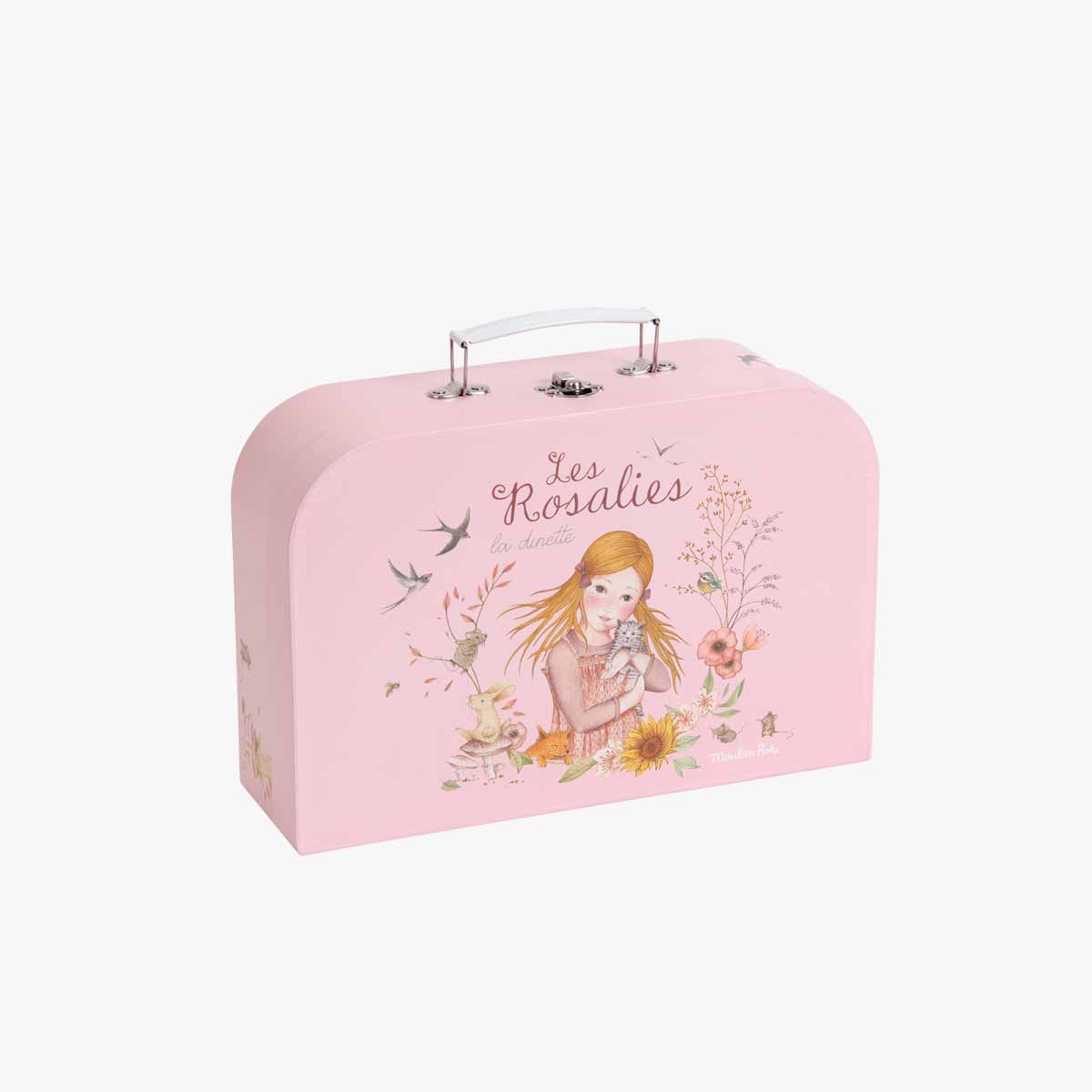 Set de ceai metalic în valiză Les Rosalies - Moulin Roty
