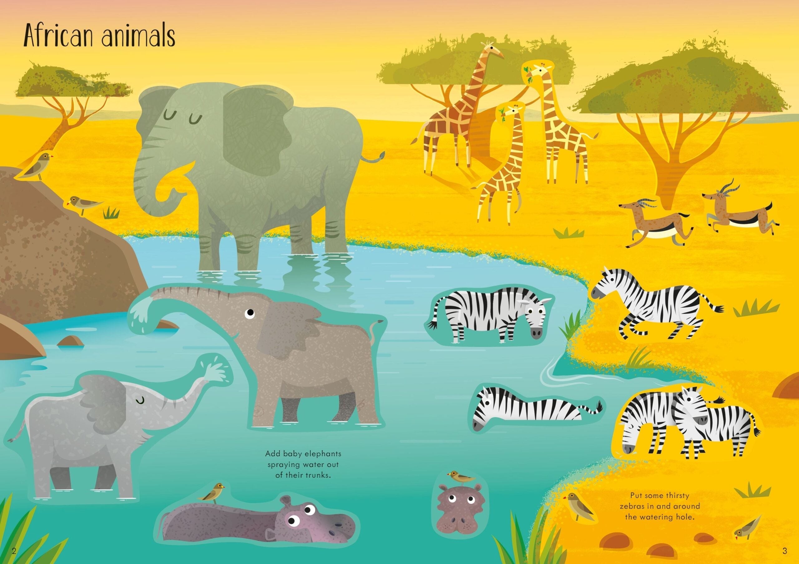 Little First Stickers Animals, carte cu stickere - Usborne