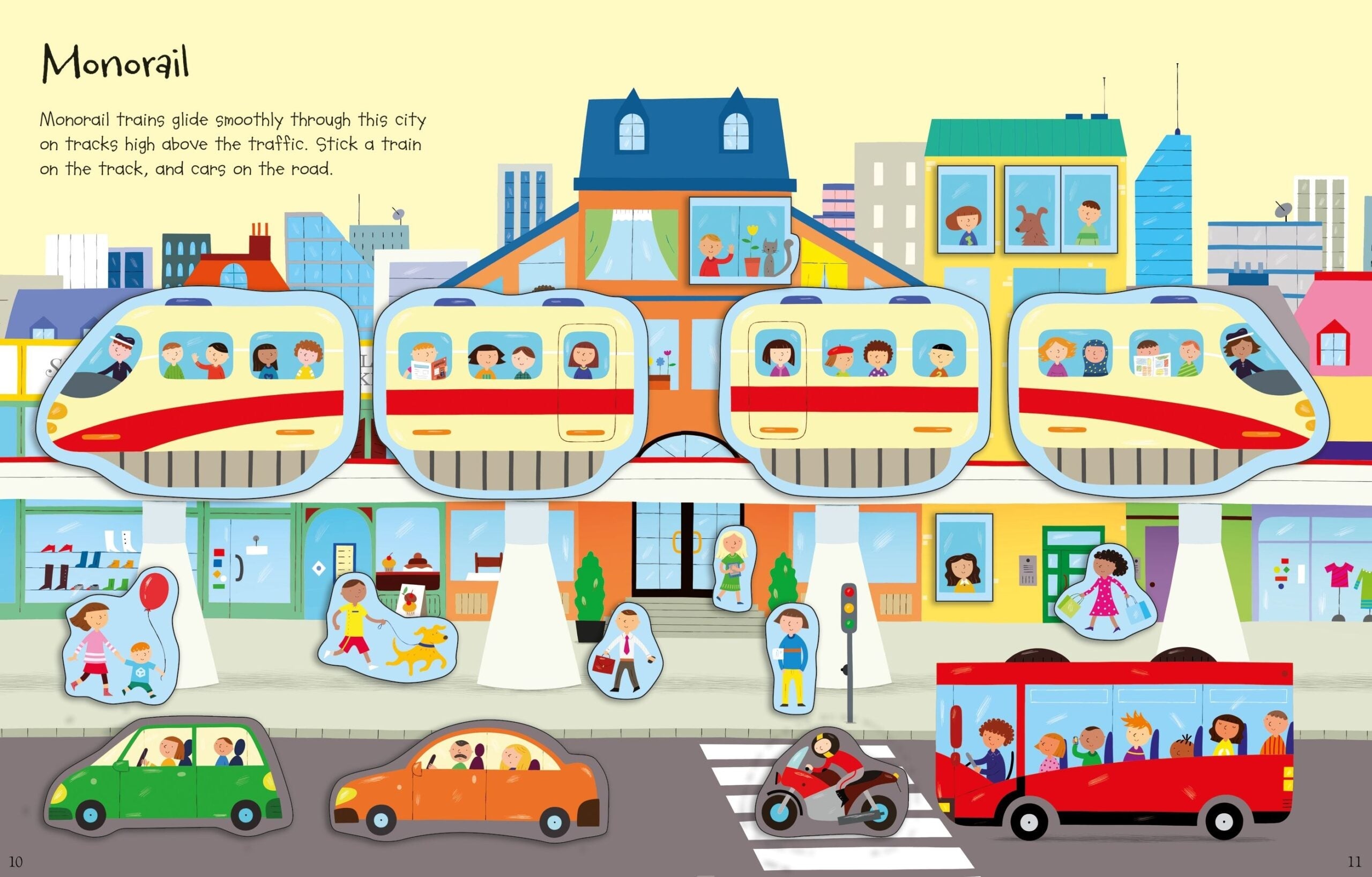 First Sticker Book Trains, carte cu stickere - Usborne