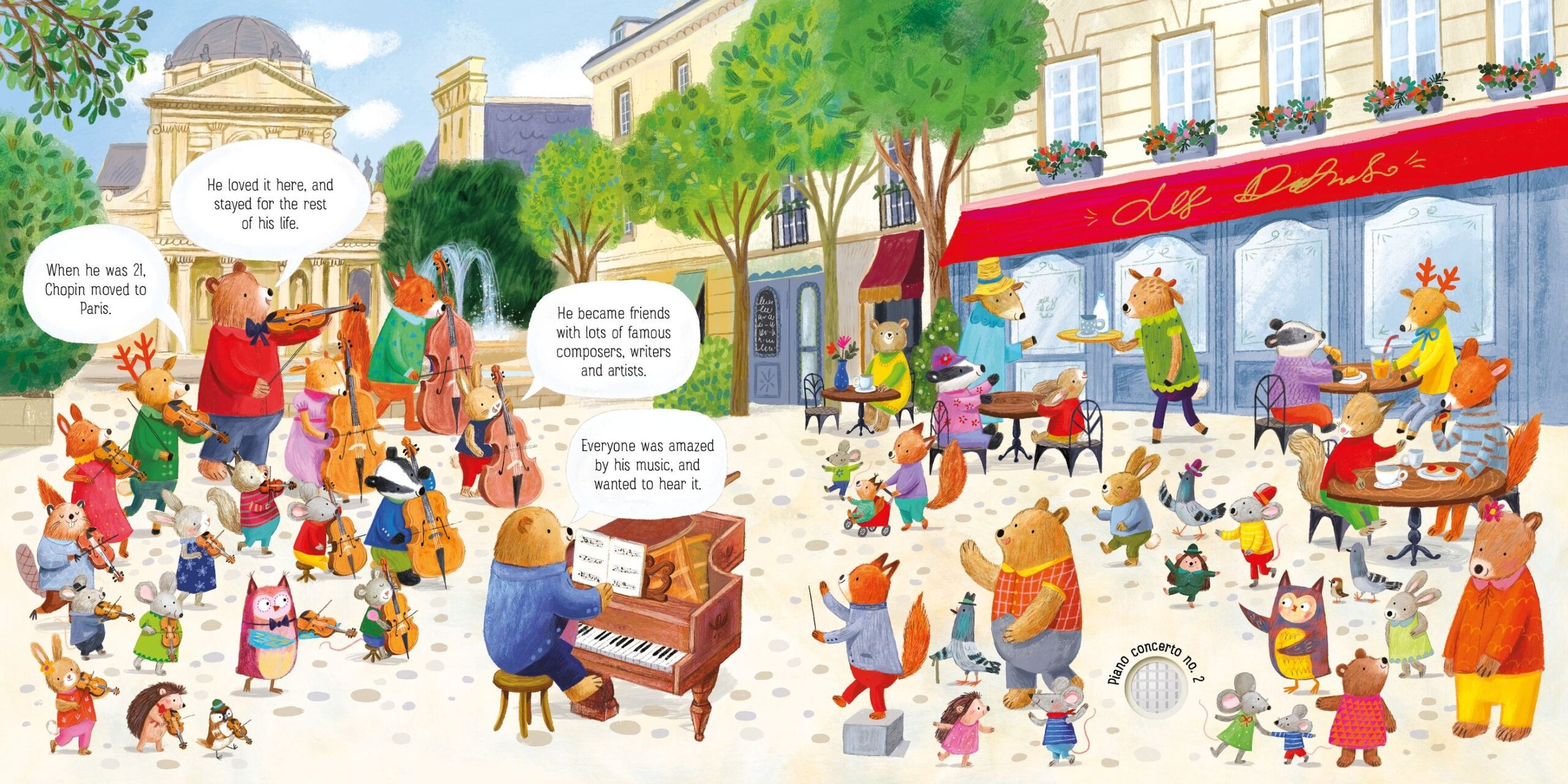 The Animal Orchestra Plays Chopin, carte cu sunete - Usborne