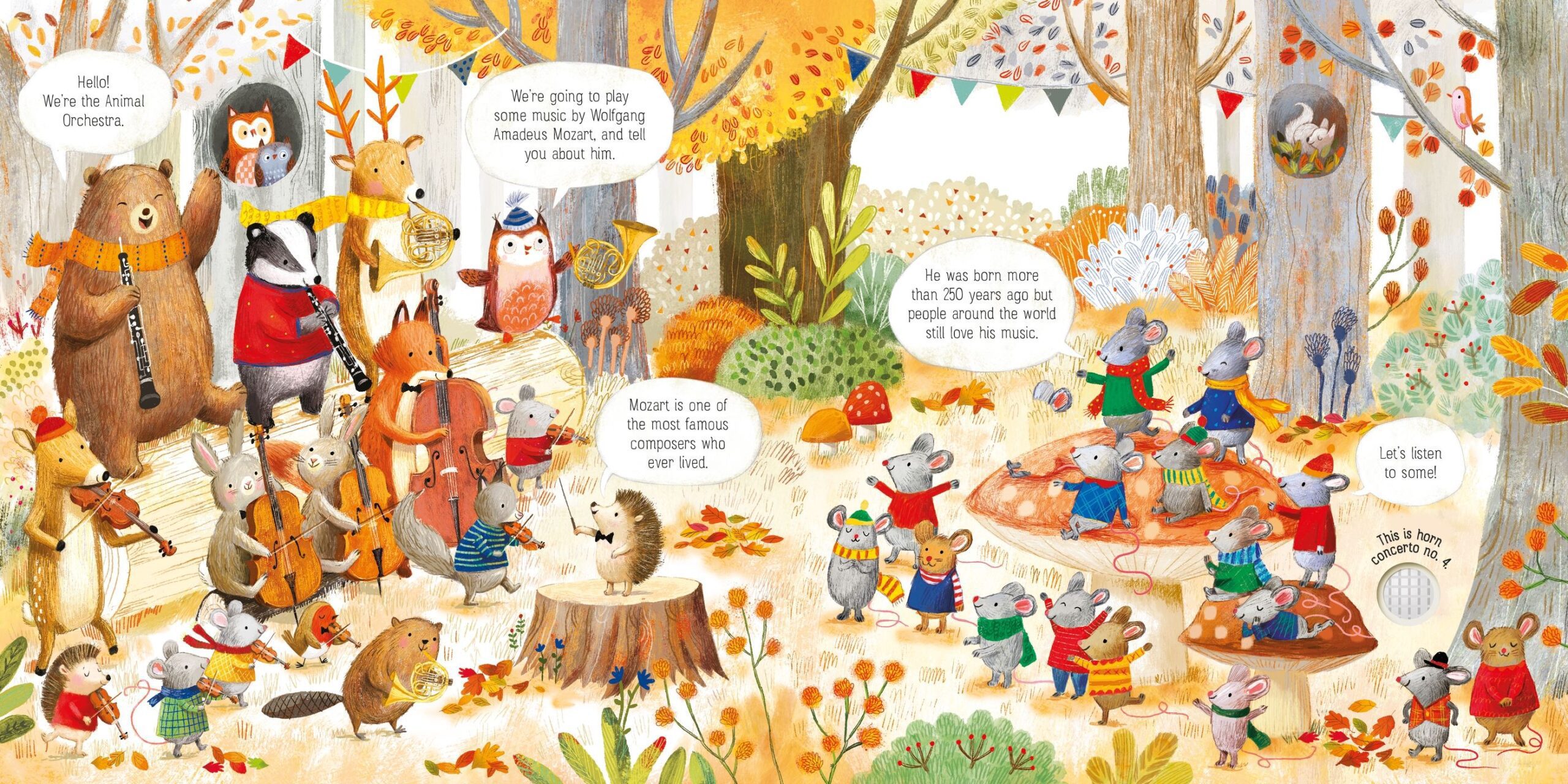 The Animal Orchestra Plays Mozart, carte cu sunete-  Usborne