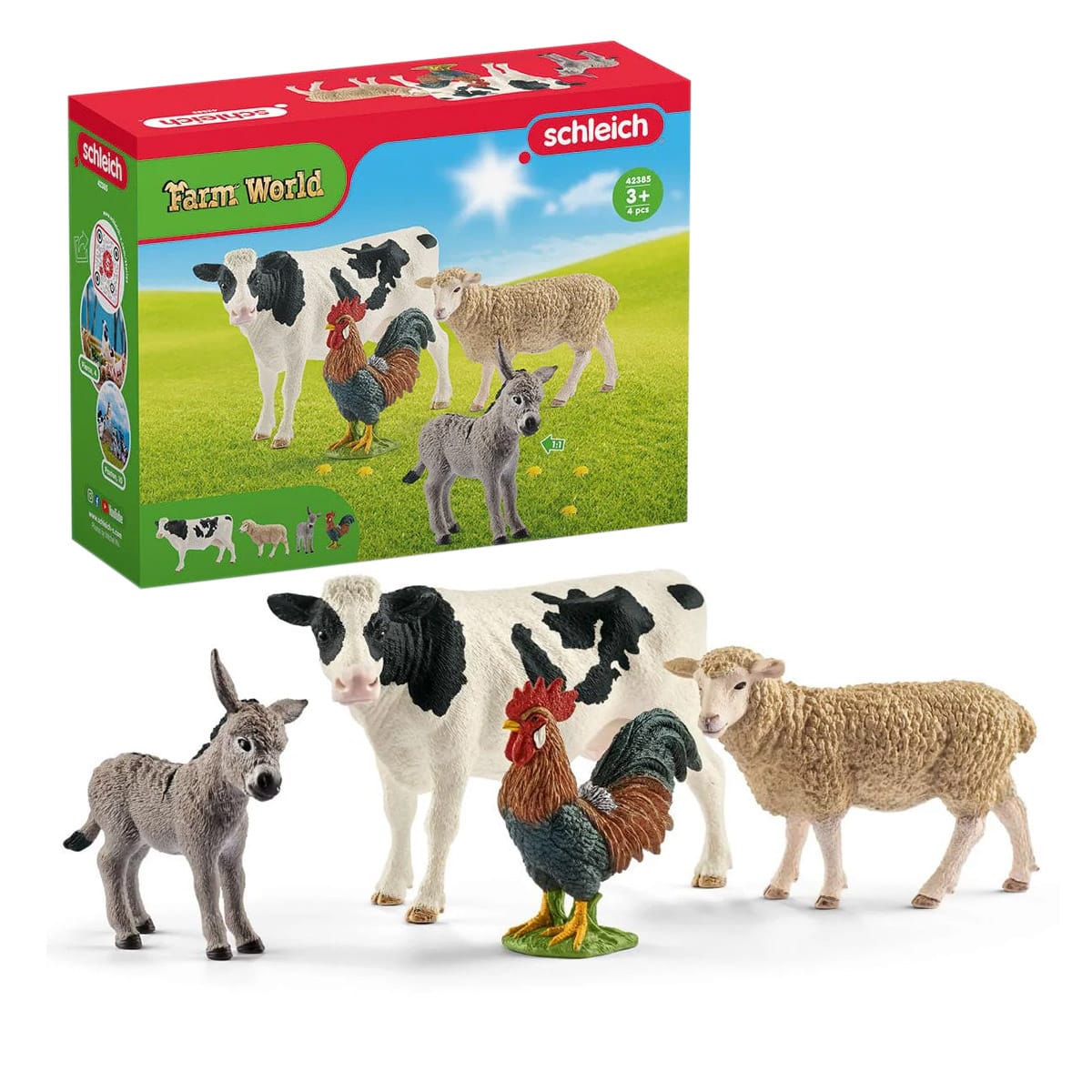 Animale de ferma, set cu 4 figurine Schleich