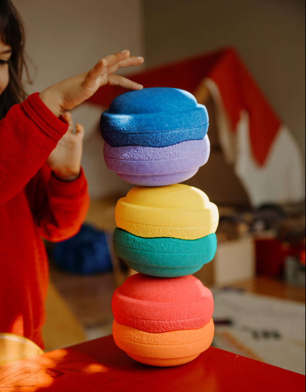 Set 6 MINI pietre de echilibru Original Mini Rainbow Classic – Stapelstein®