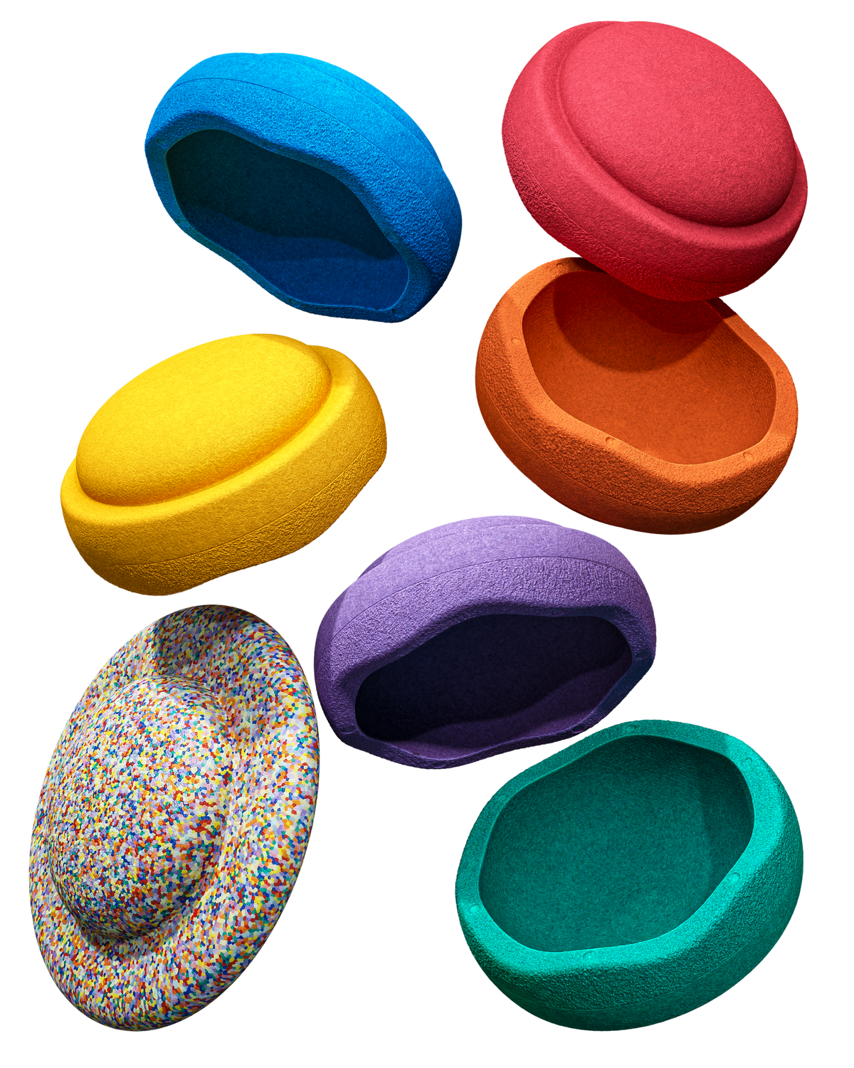 Set pietre de echilibru Rainbow și placă echilibru – Stapelstein®