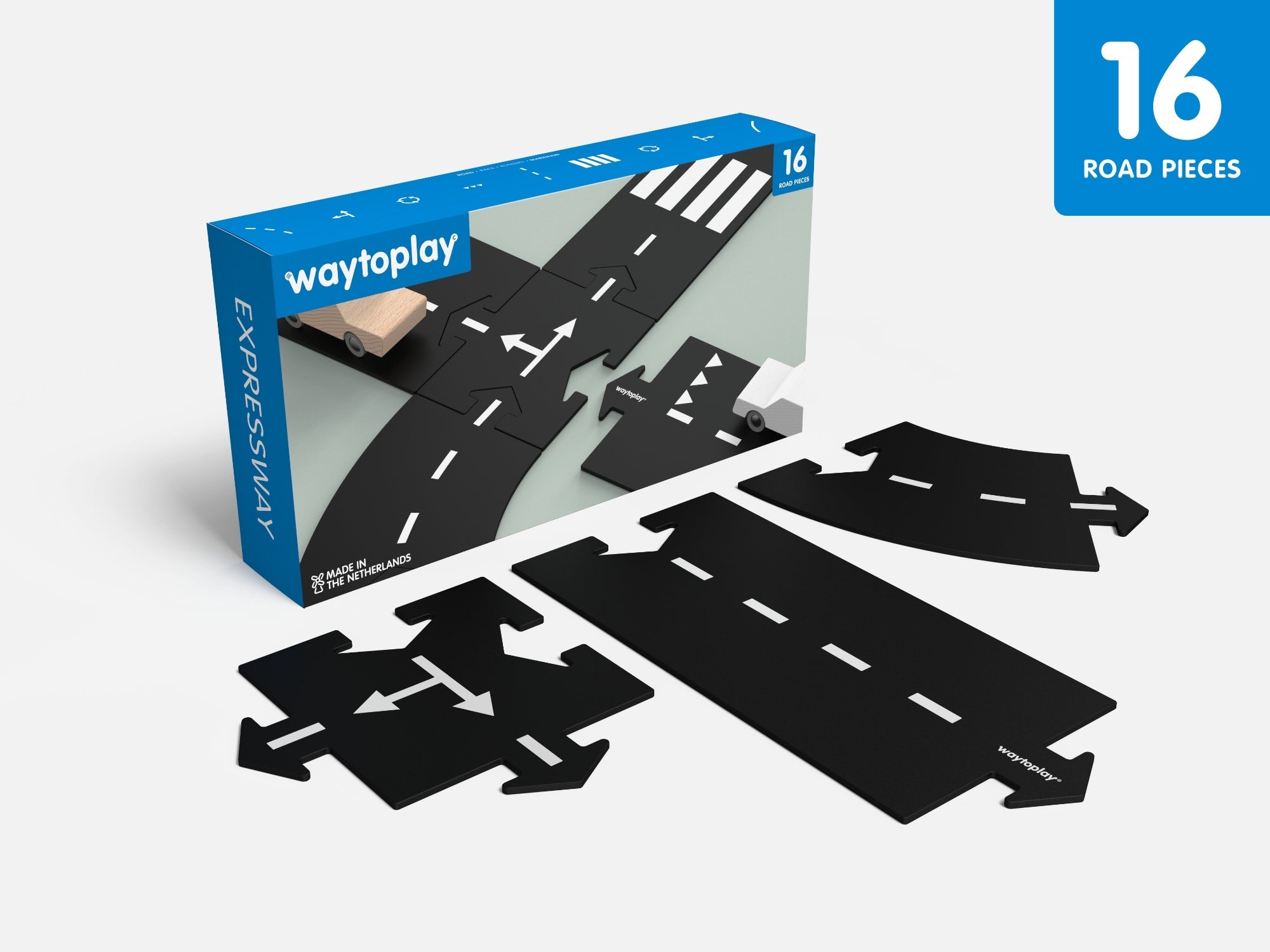 Set de drumuri flexibile Expressway, 16 piese - waytoplay