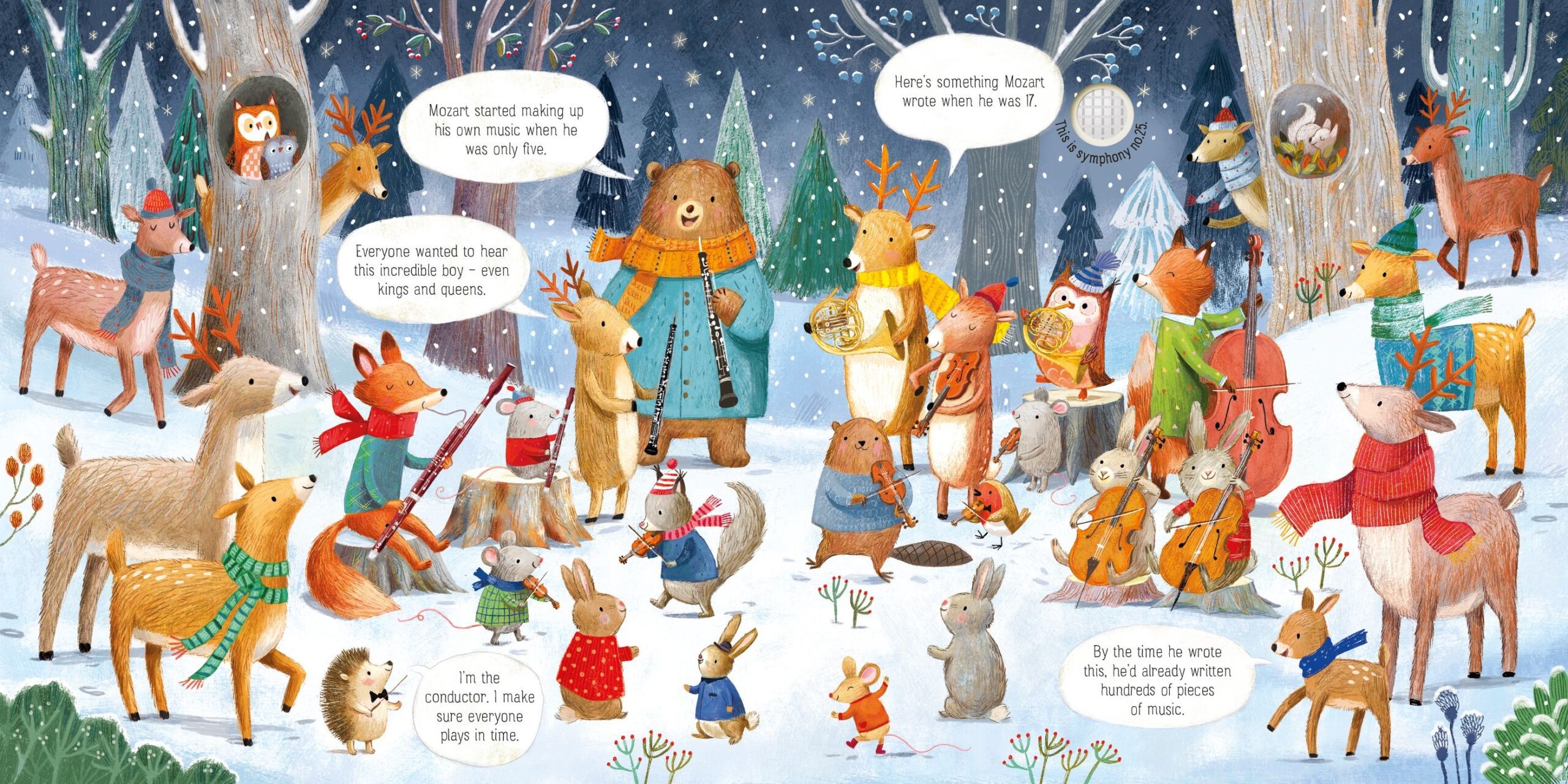 The Animal Orchestra Plays Mozart, carte cu sunete-  Usborne