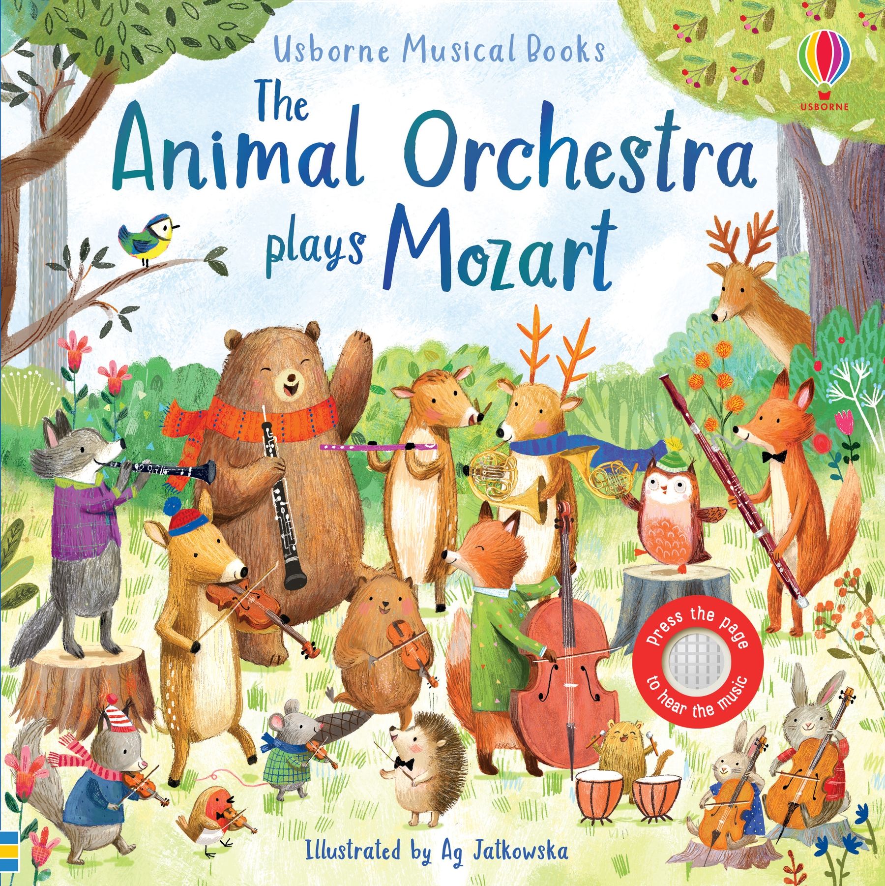 The Animal Orchestra Plays Mozart – Carte cu sunete pentru copii 6+ luni, Usborne