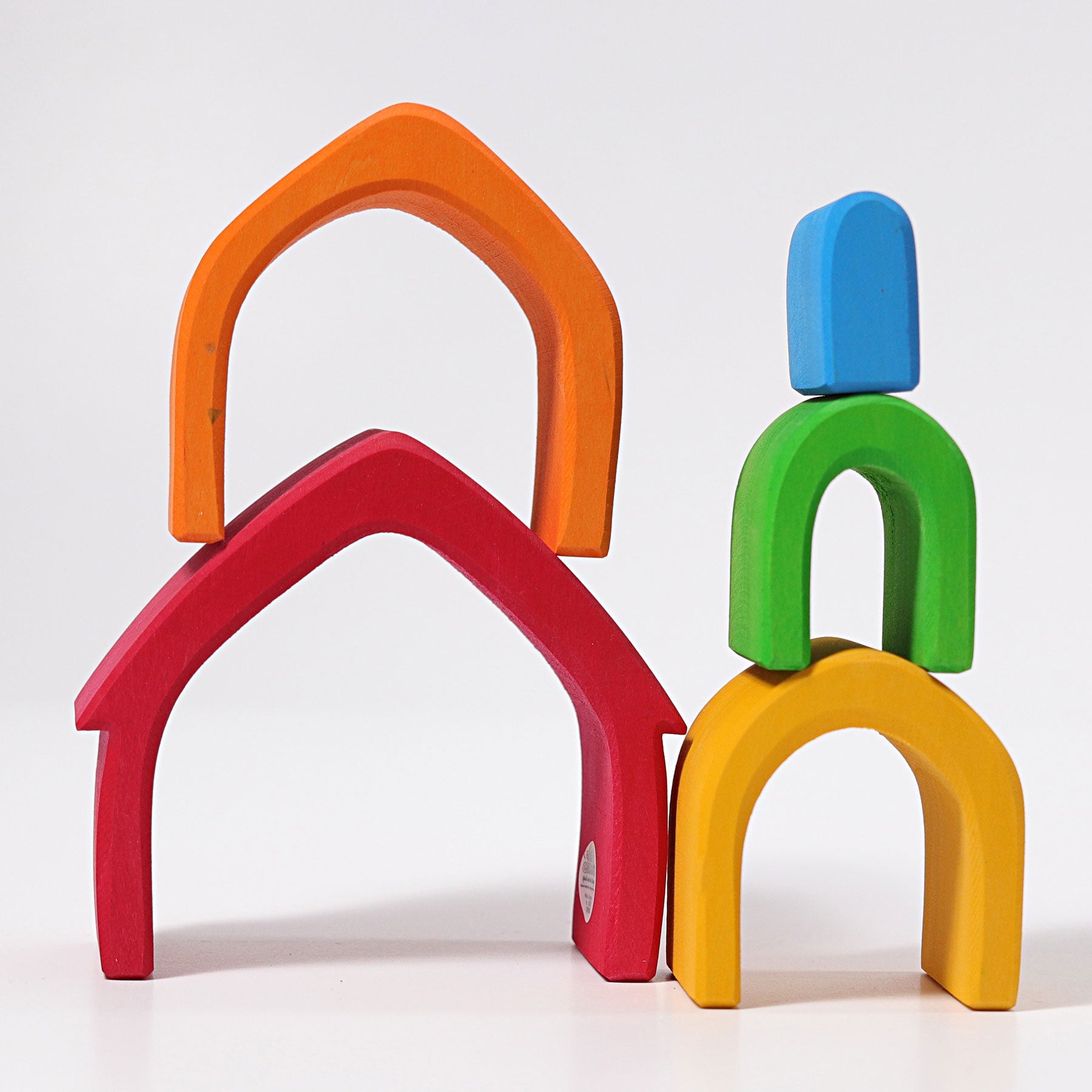 Casă colorată tip curcubeu pentru stivuire - Grimms