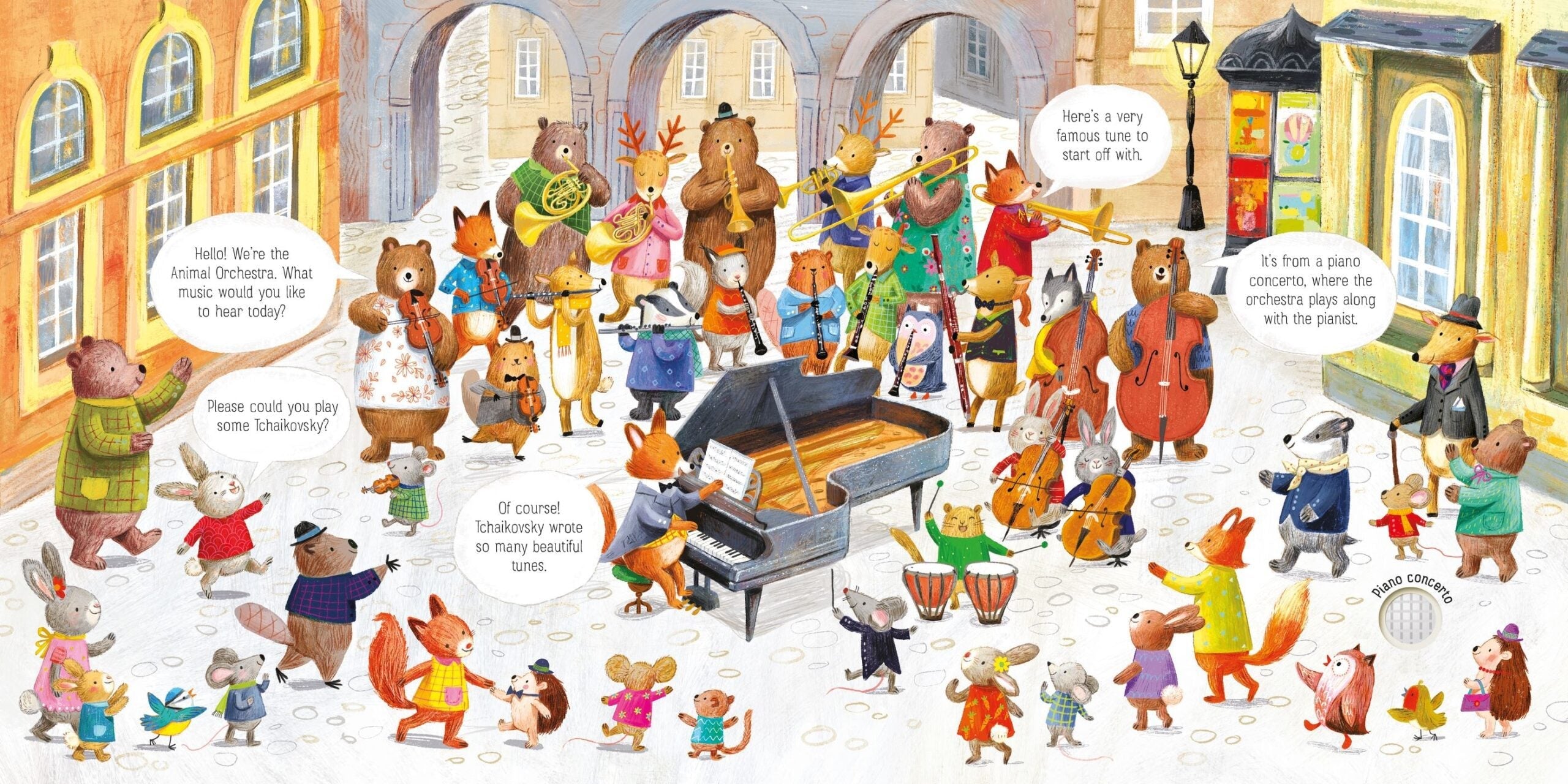 The Animal Orchestra Plays Tchaikovsky, carte cu sunete - Usborne