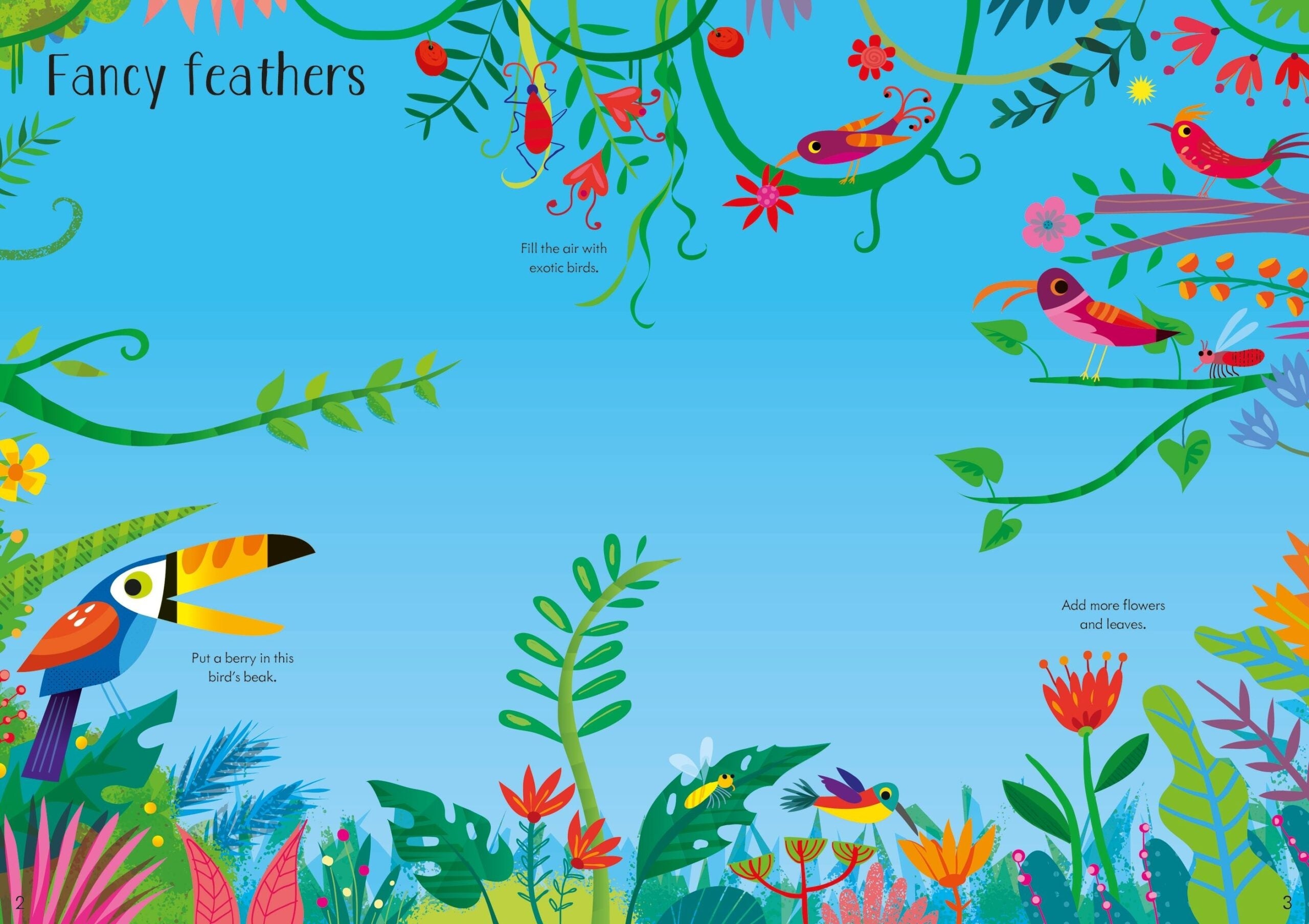 Little First Stickers Jungle, carte cu stickere - Usborne