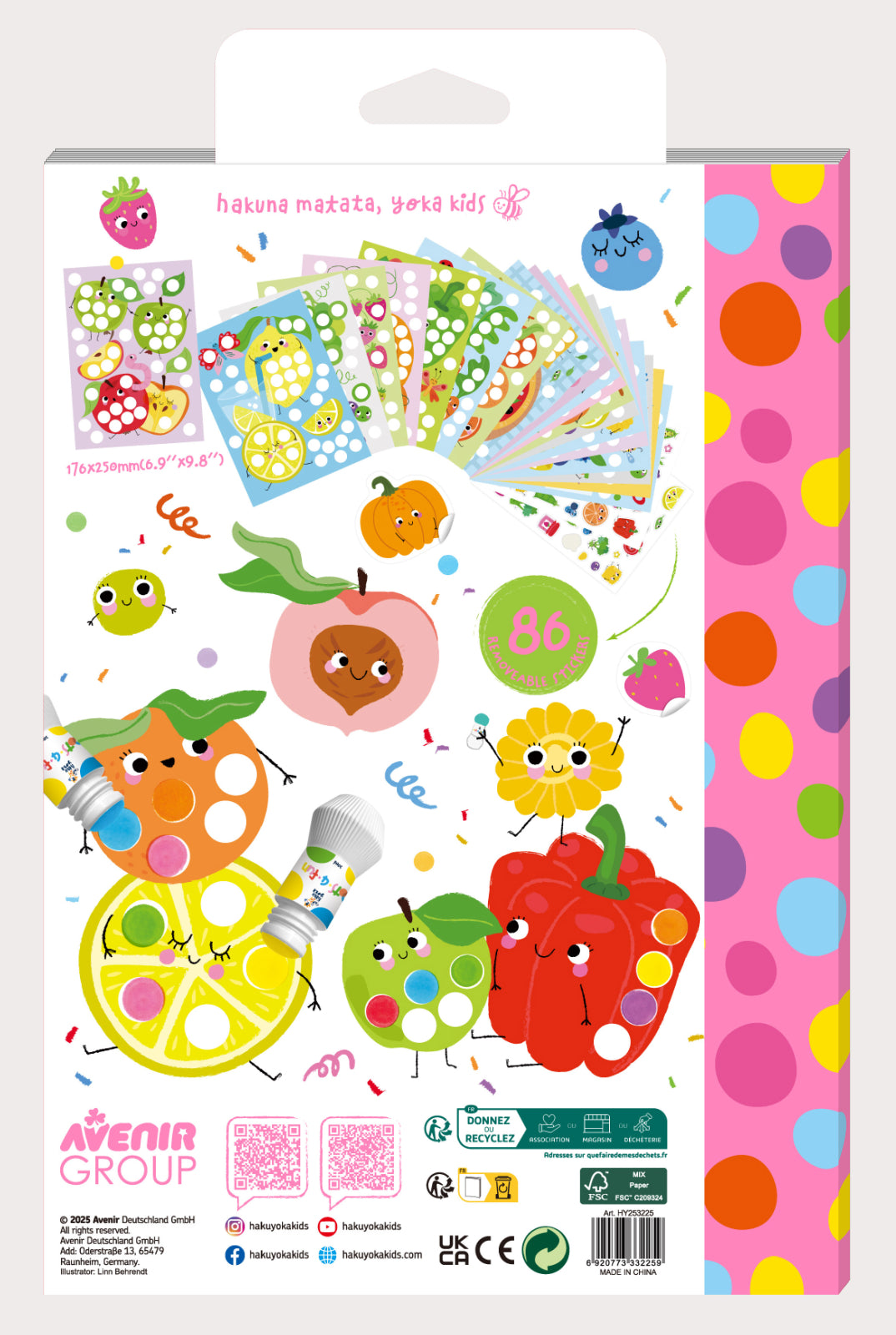 Carte de colorat Dots4Fun - Alimente - Haku Yoka by Avenir