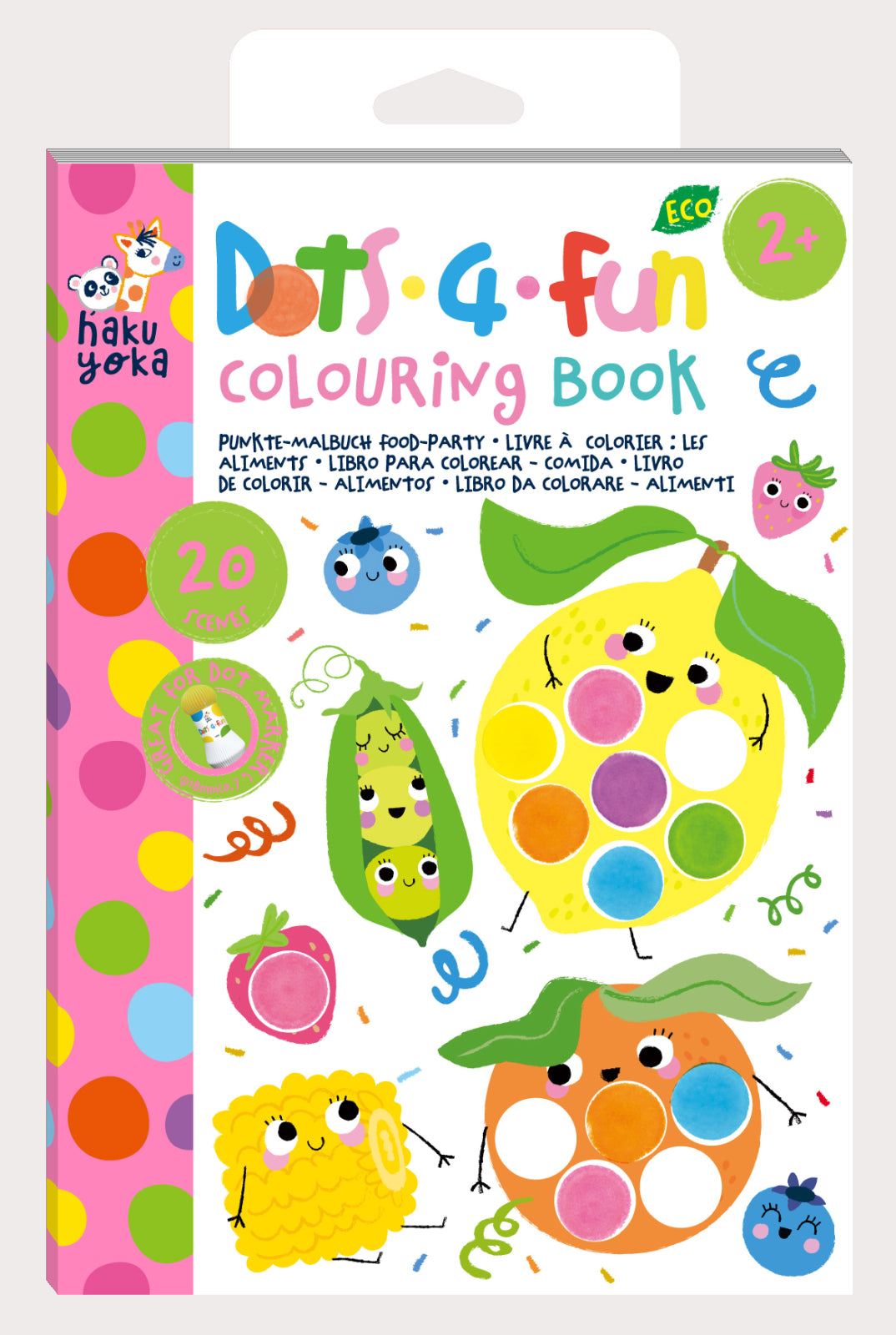 Carte de colorat Dots4Fun - Alimente - Haku Yoka by Avenir