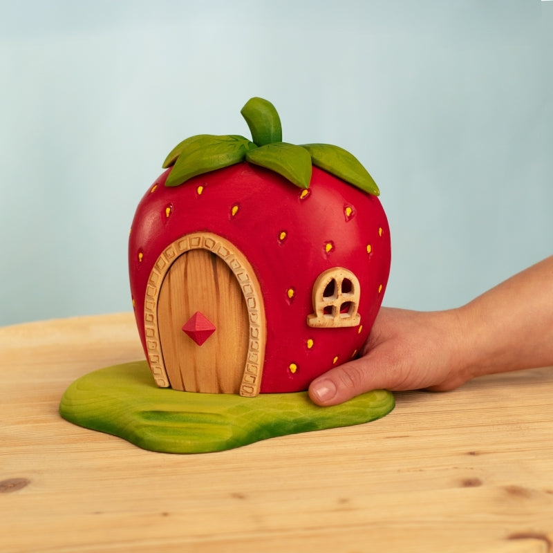 Căsuță Căpșună din lemn – BumbuToys