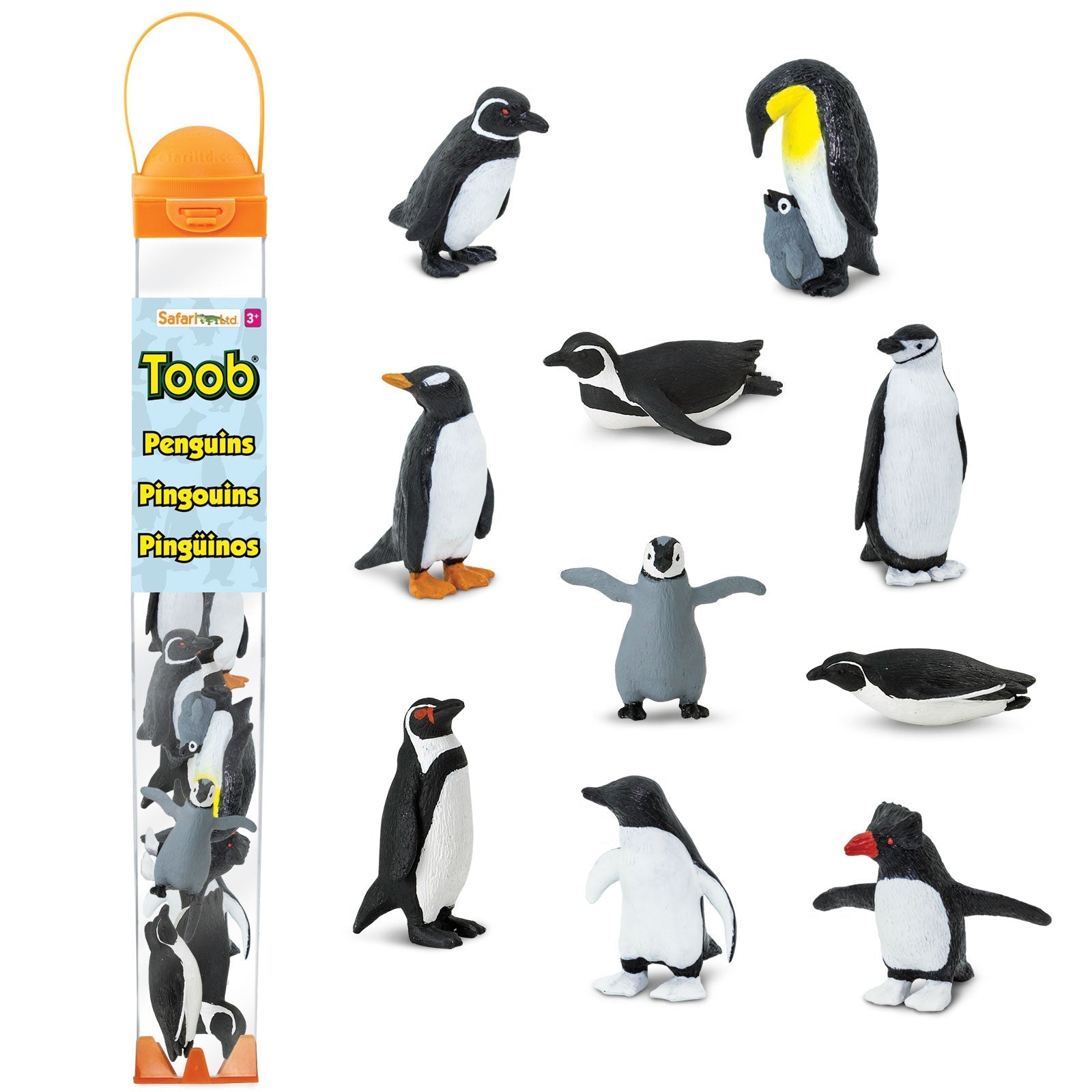 Set figurine realiste pinguini, 10 piese - Safari Ltd.