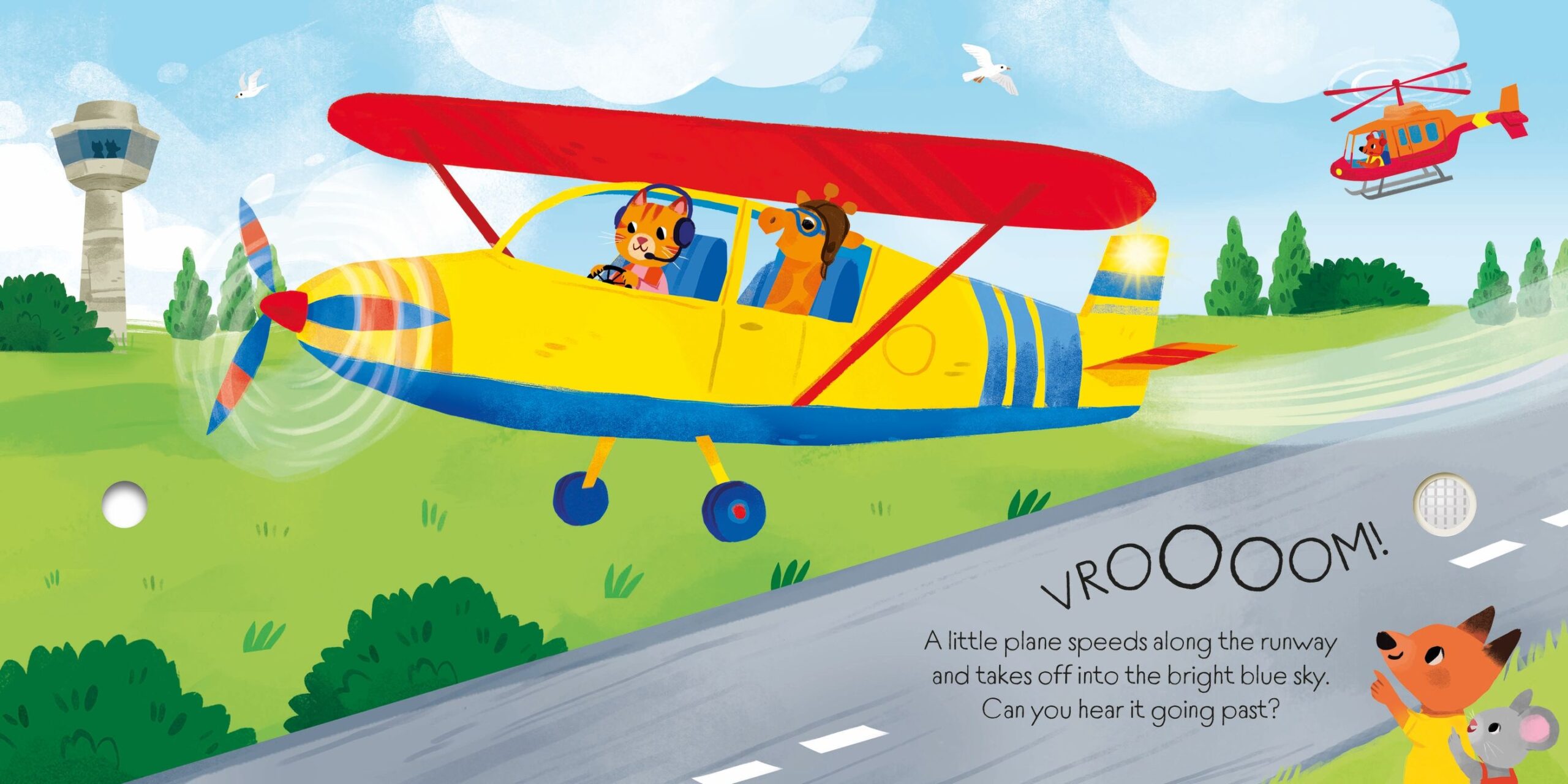 Lights and Sounds Planes and Helicopters, carte cu sunete și lumini - Usborne