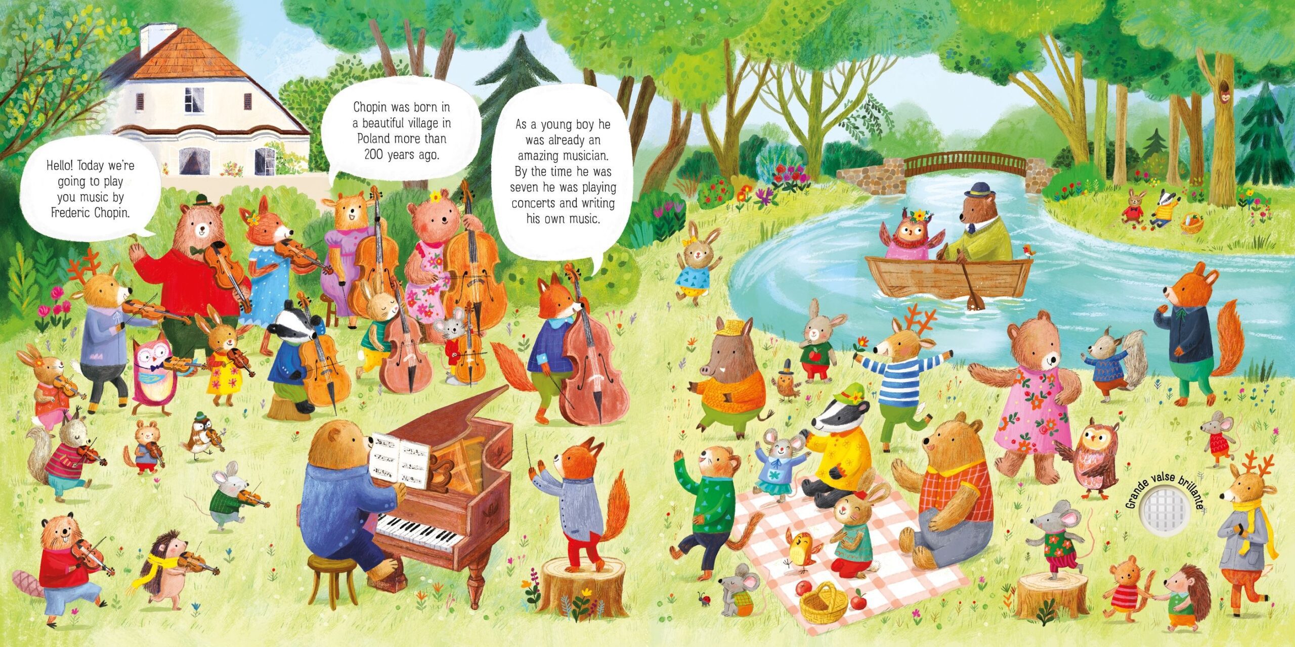 The Animal Orchestra Plays Chopin, carte cu sunete - Usborne